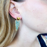 Sage Heart Earrings-110 Jewelry & Hair-HART DESIGNS-July & June Women's Fashion Boutique Located in San Antonio, Texas