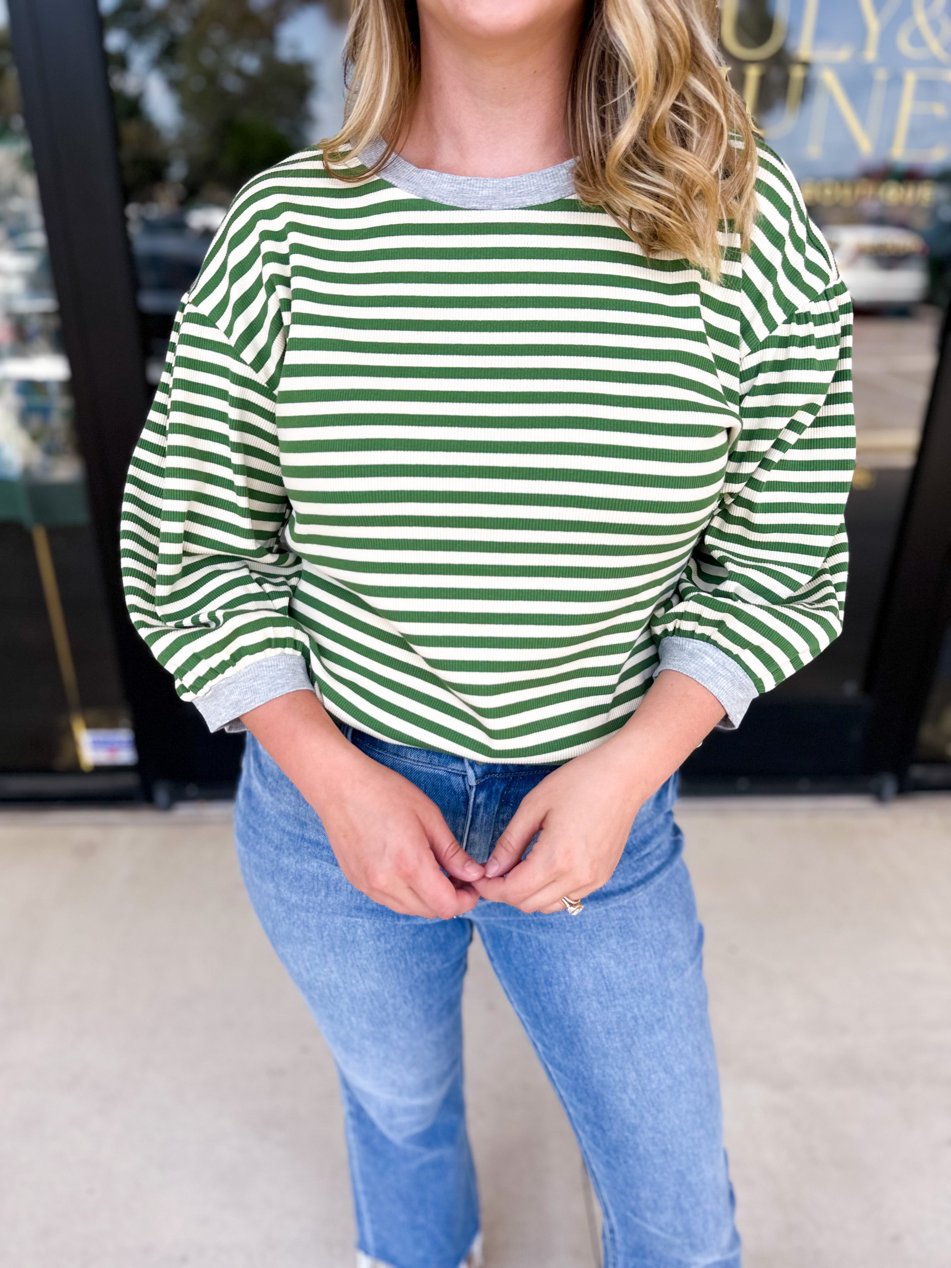 The Cammy Tee - Green-210 Casual Blouses-JODIFL-July & June Women's Fashion Boutique Located in San Antonio, Texas