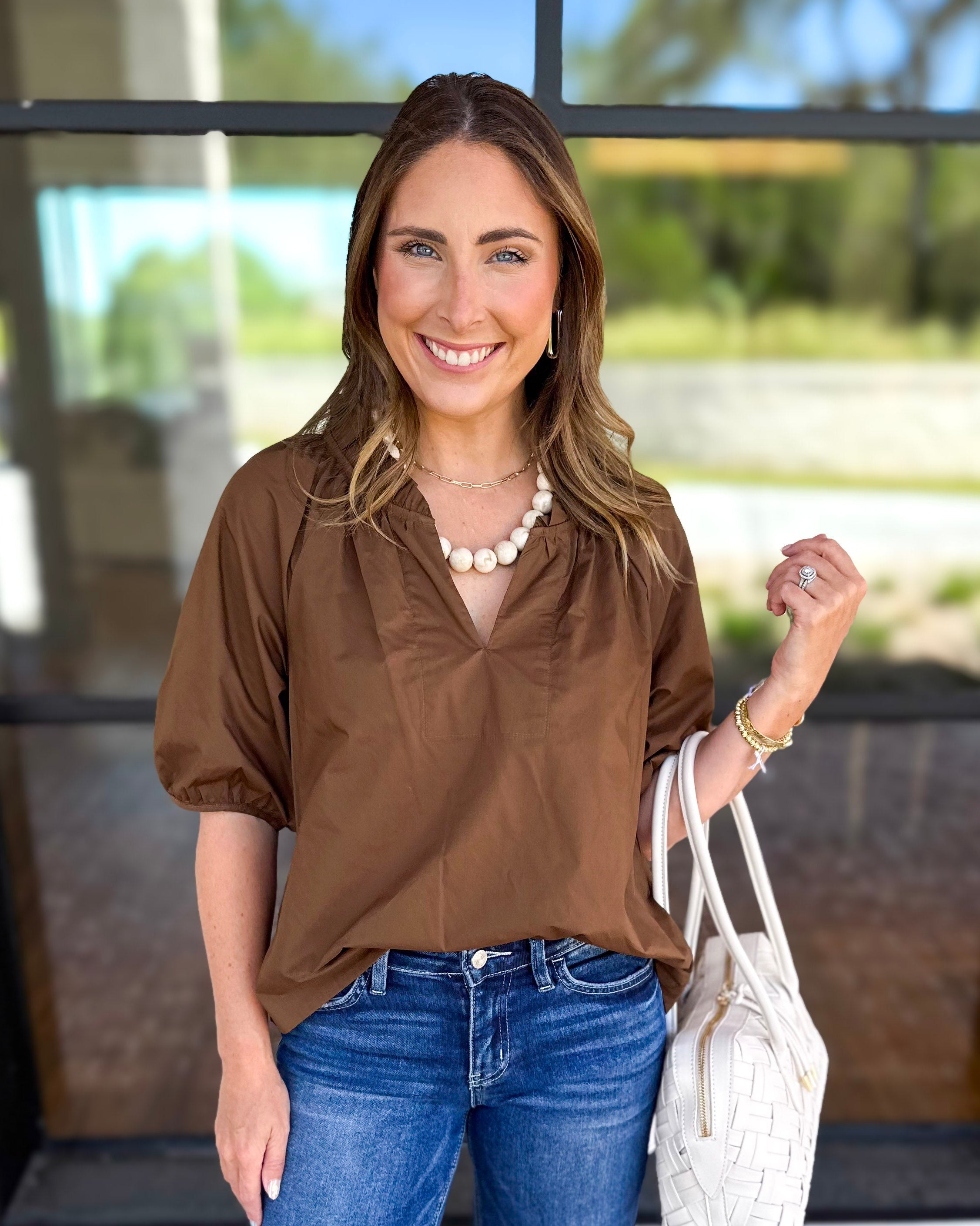 Feminine Everyday V-Neck Blouse