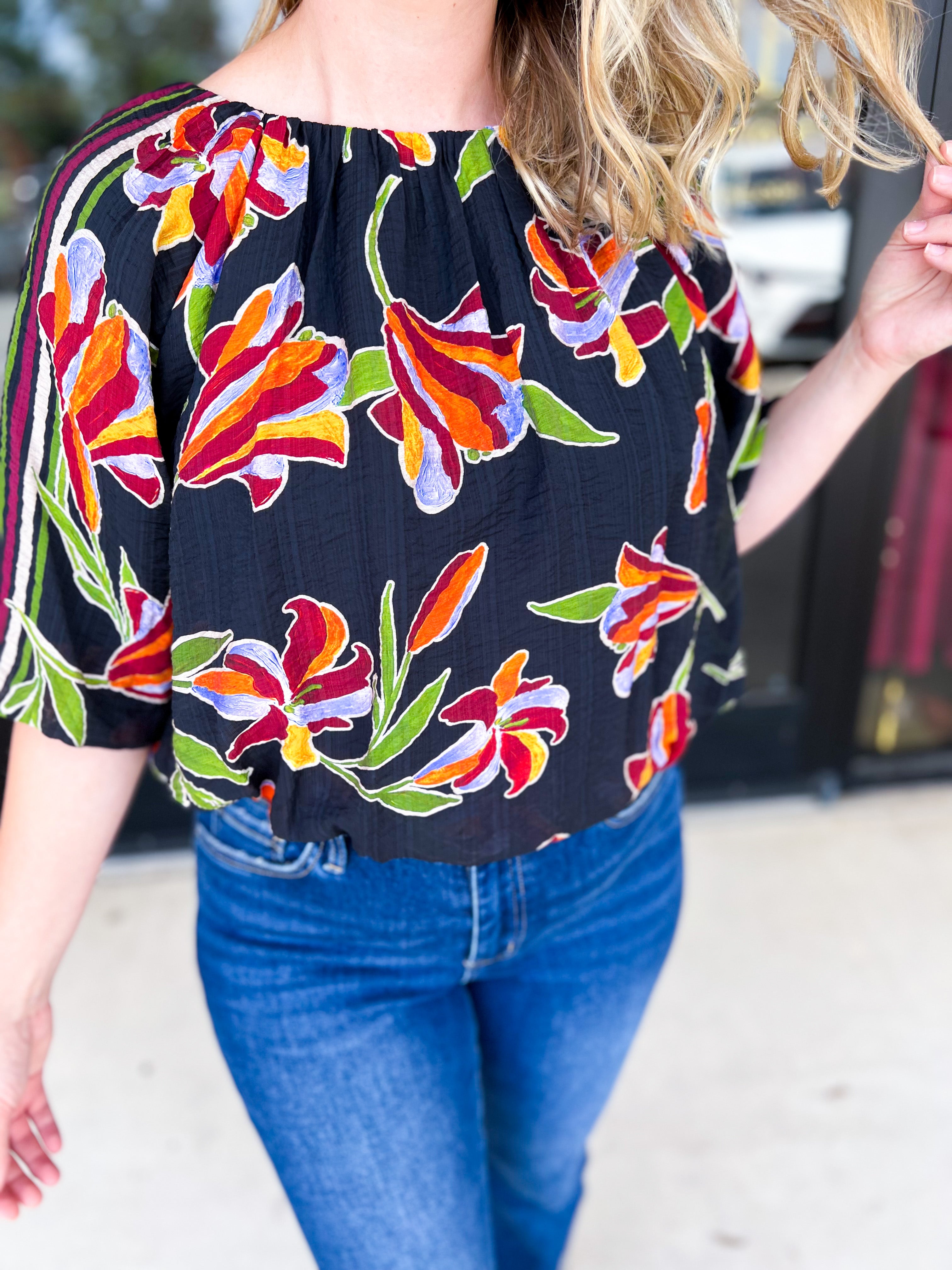 THML - The Astrid Blouse-200 Fashion Blouses-THML-July & June Women's Fashion Boutique Located in San Antonio, Texas