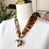 Scarf Necklace - Mocha Teal-110 Jewelry & Hair-HART DESIGNS-July & June Women's Fashion Boutique Located in San Antonio, Texas