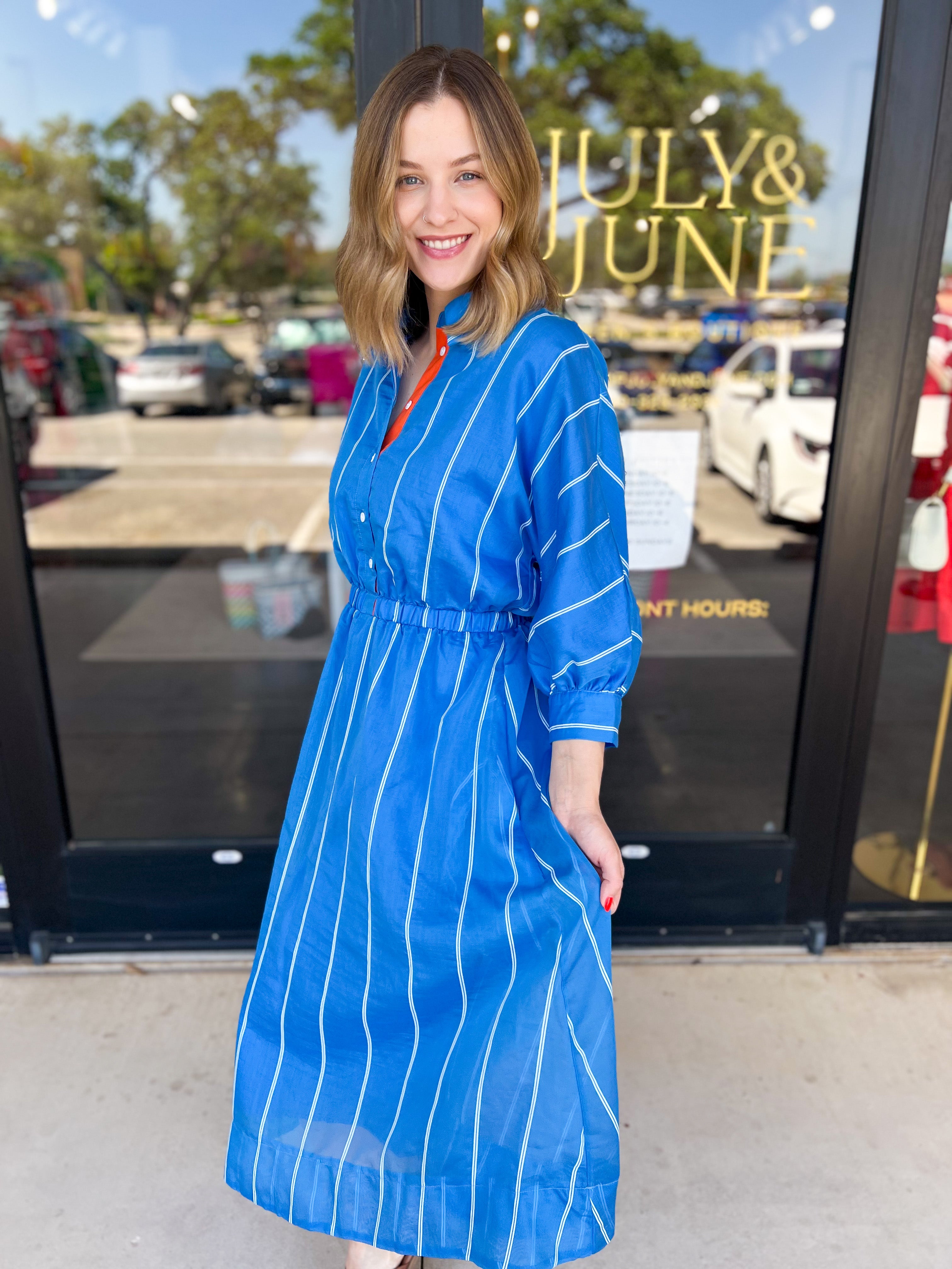 THML - Coastal Cutie Midi Dress-500 Midi-THML-July & June Women's Fashion Boutique Located in San Antonio, Texas
