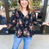 The Kirsten Blouse - Black-200 Fashion Blouses-ENTRO-July & June Women's Fashion Boutique Located in San Antonio, Texas