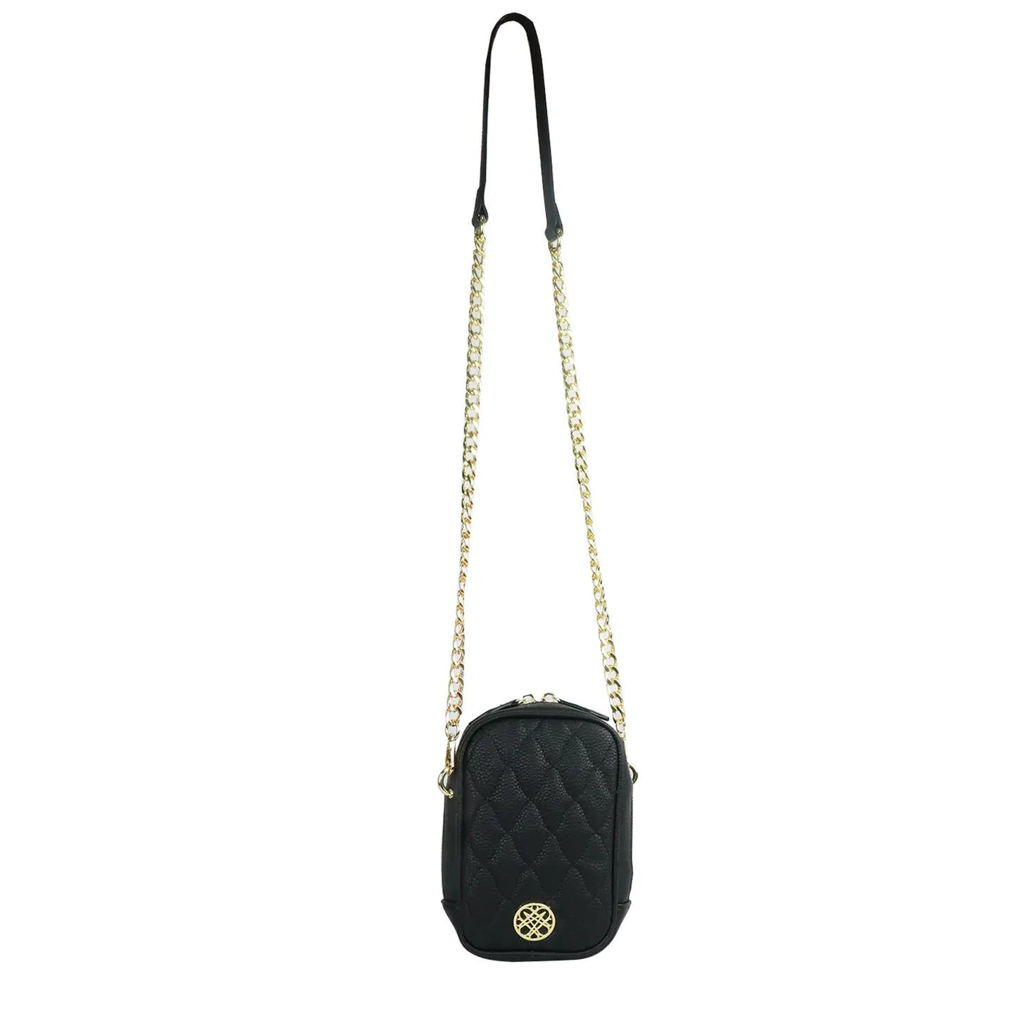 Natalie Wood - Grace Quilted Crossbody in Black-130 Accessories-Natalie Wood-July & June Women's Fashion Boutique Located in San Antonio, Texas