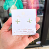 Natalie Wood - Radiant Cross Stud Earrings in Mint-110 Jewelry & Hair-Natalie Wood-July & June Women's Fashion Boutique Located in San Antonio, Texas