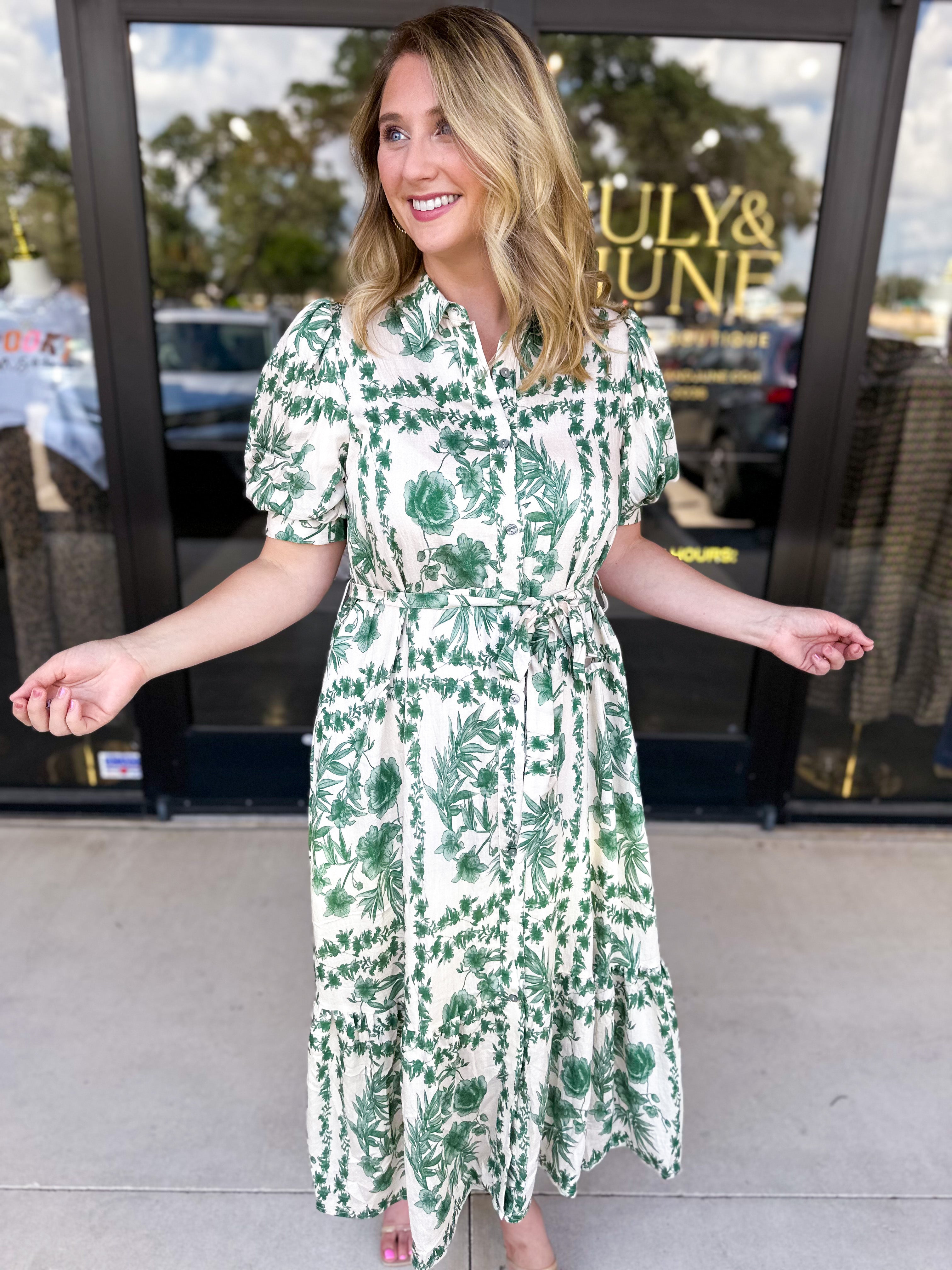 The Juniper Midi Dress-500 Midi-ENTRO-July & June Women's Fashion Boutique Located in San Antonio, Texas