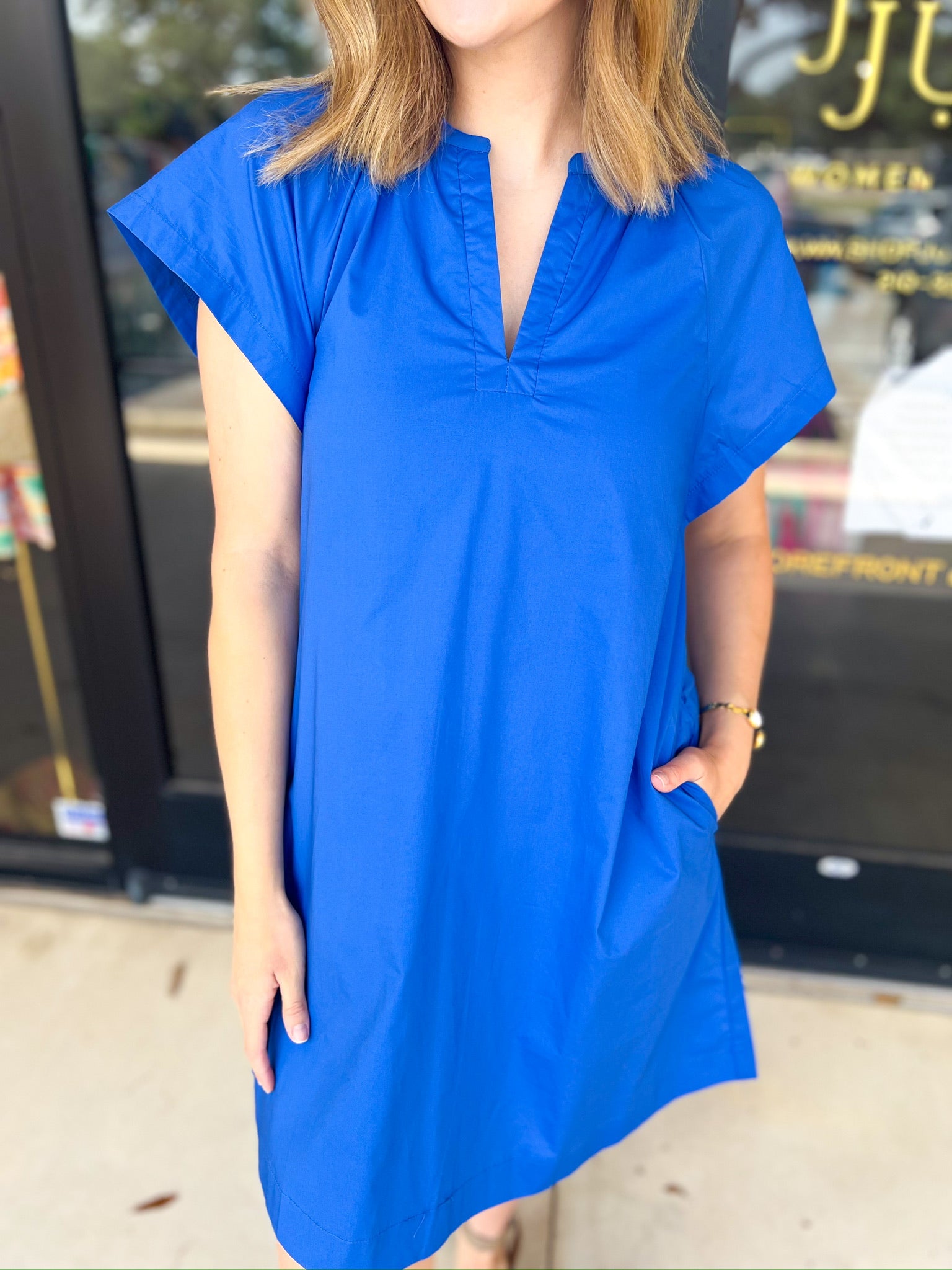 The Melinda Mini Dress - Blue-510 Mini-PINCH-July & June Women's Fashion Boutique Located in San Antonio, Texas