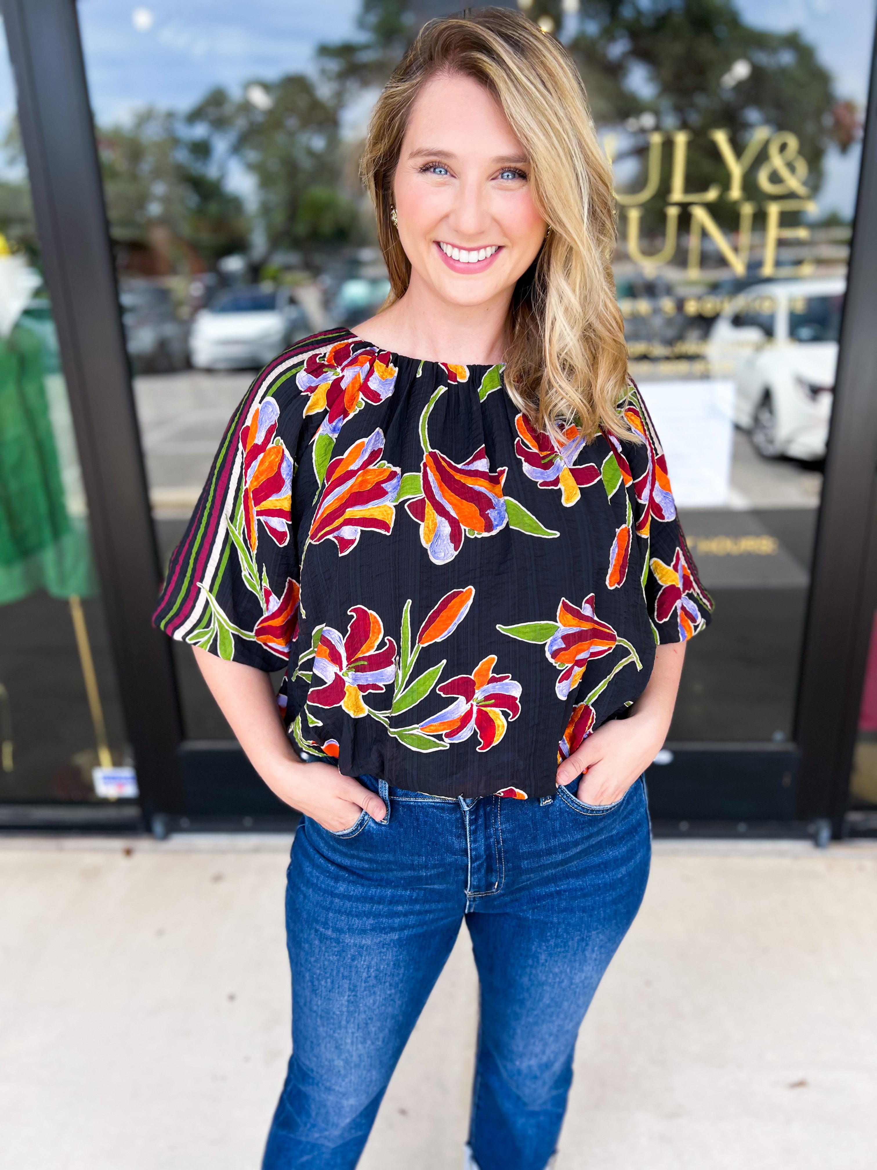 THML - The Astrid Blouse-200 Fashion Blouses-THML-July & June Women's Fashion Boutique Located in San Antonio, Texas