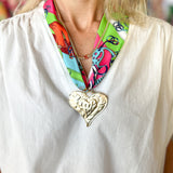 Scarf Necklace - Kennedy Heart-110 Jewelry & Hair-HART DESIGNS-July & June Women's Fashion Boutique Located in San Antonio, Texas