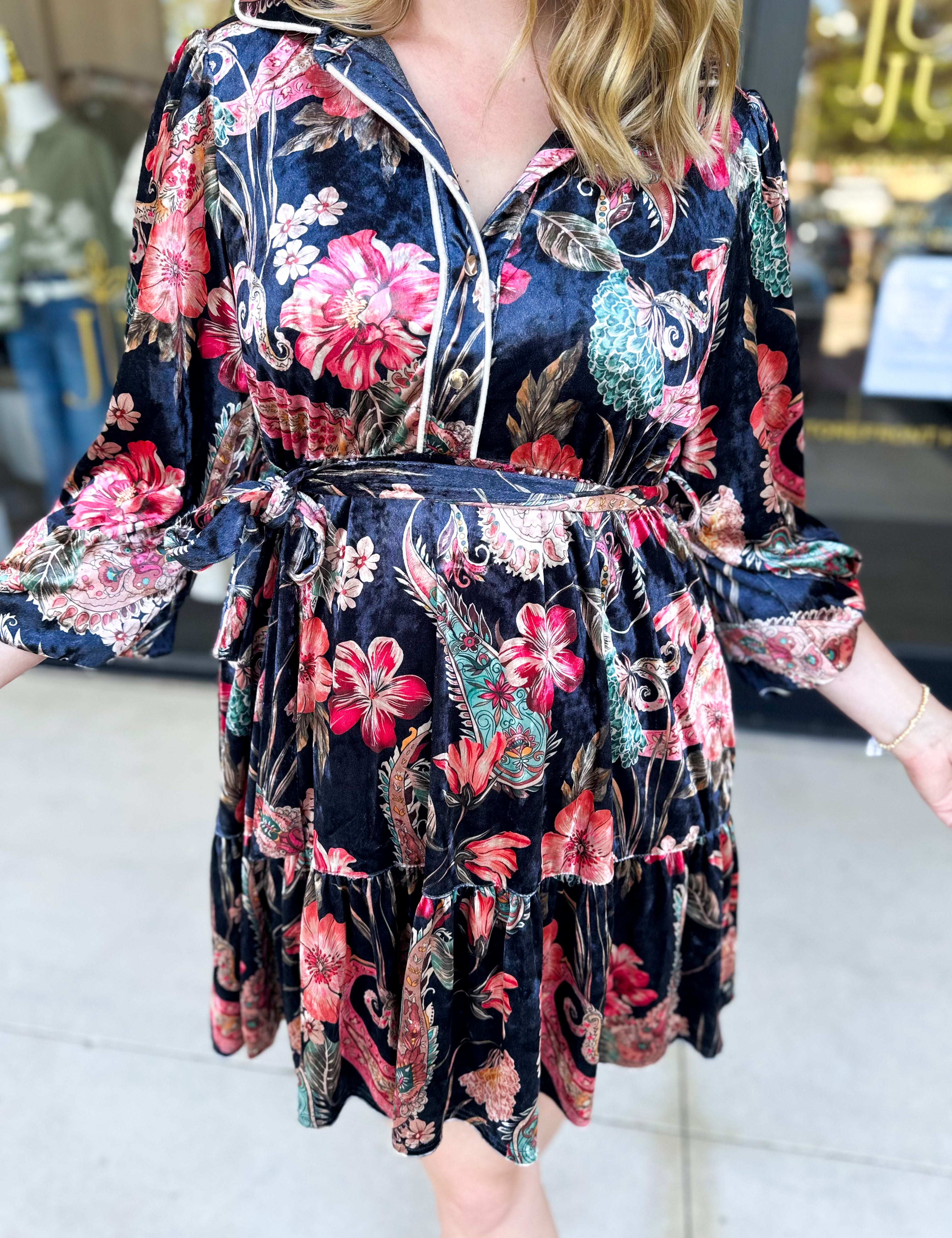 The Bold Paisley Mini Dress-500 Midi-JODIFL-July & June Women's Fashion Boutique Located in San Antonio, Texas