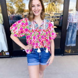THML - Garden Harvest Blouse-200 Fashion Blouses-THML-July & June Women's Fashion Boutique Located in San Antonio, Texas