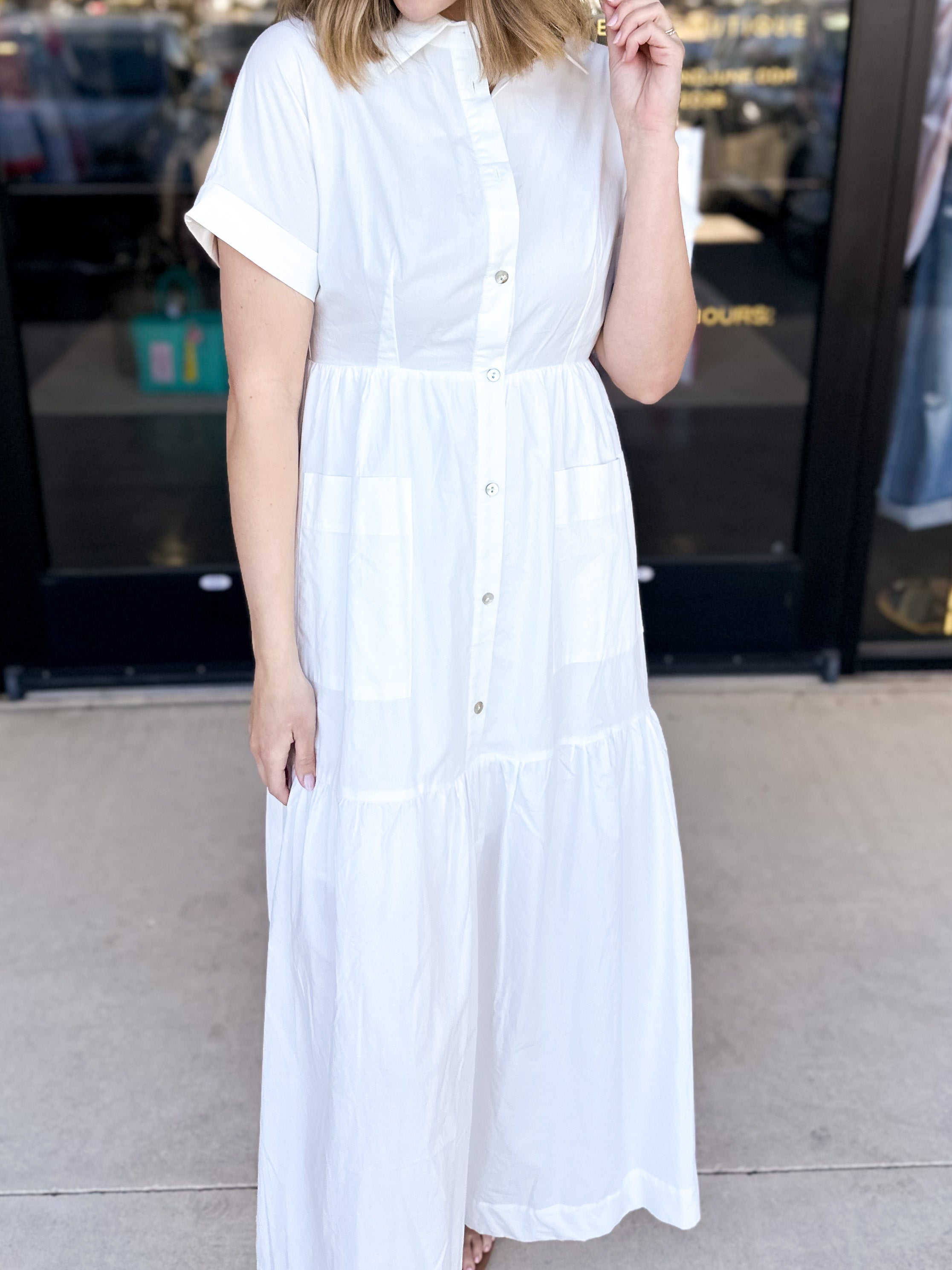 First Lady Midi Dress-500 Midi-PINCH-July & June Women's Fashion Boutique Located in San Antonio, Texas