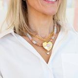 Easton Elle - Large Horseshoe Heart Necklace Pink-110 Jewelry & Hair-Easton Elle-July & June Women's Fashion Boutique Located in San Antonio, Texas