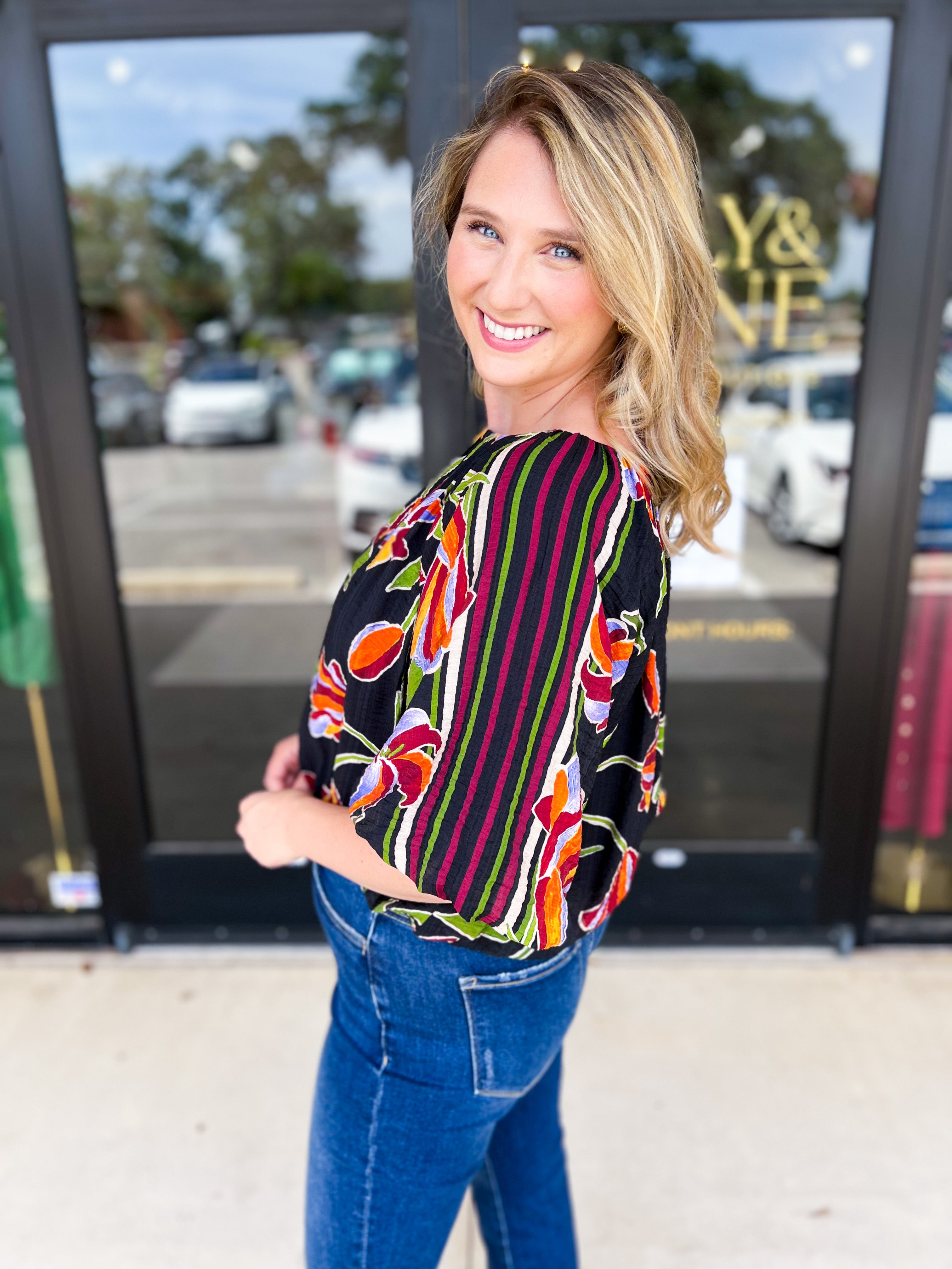 THML - The Astrid Blouse-200 Fashion Blouses-THML-July & June Women's Fashion Boutique Located in San Antonio, Texas