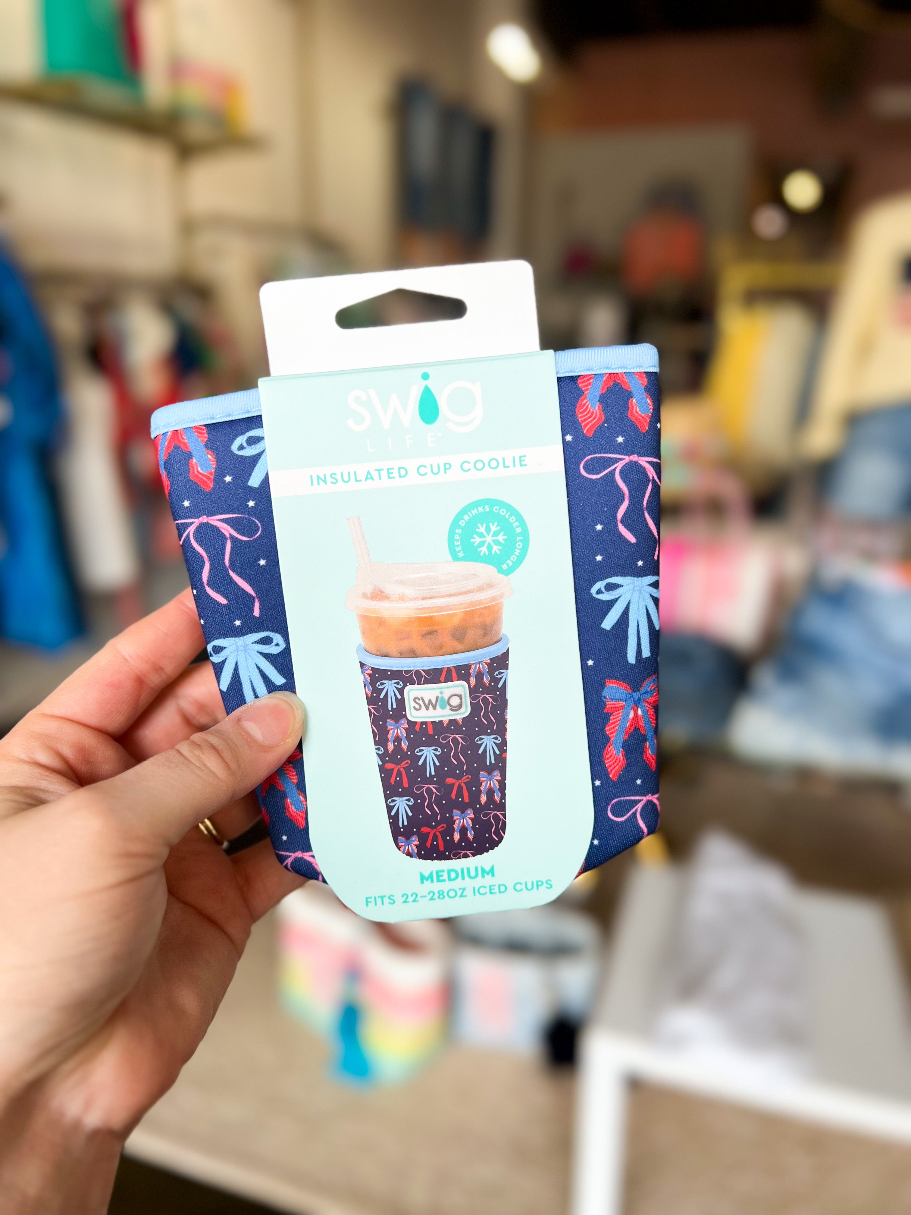 SWIG - Miss Independence Iced Cup Coolie - Medium-140 Gifts + Home-SWIG-July & June Women's Fashion Boutique Located in San Antonio, Texas