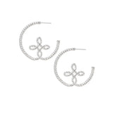 Natalie Wood - Seaside Cross Hoops in Silver-110 Jewelry & Hair-Natalie Wood-July & June Women's Fashion Boutique Located in San Antonio, Texas
