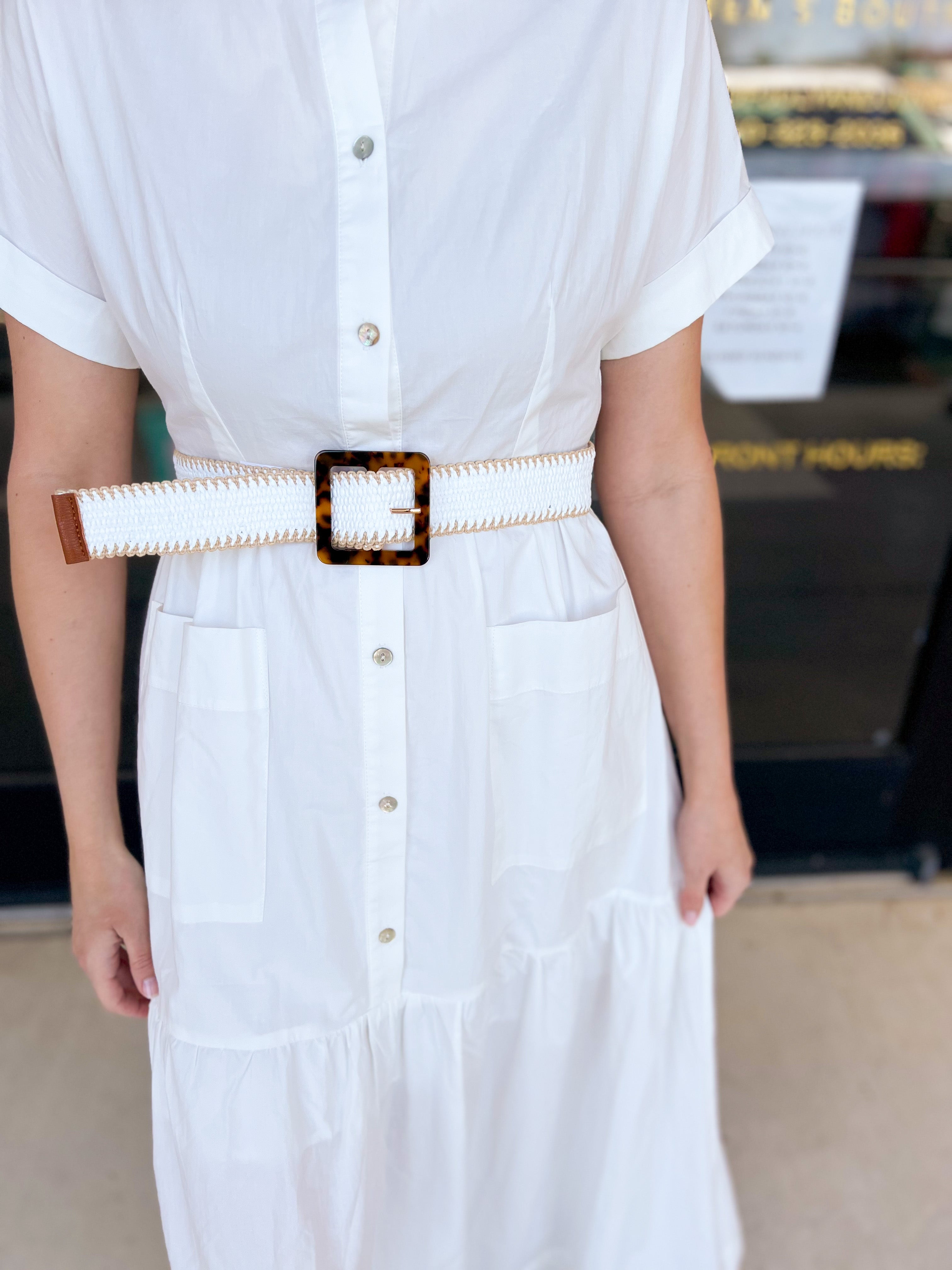 Yara Belt - White - 2 Sizes-130 Accessories-SHIRALEAH-July & June Women's Fashion Boutique Located in San Antonio, Texas