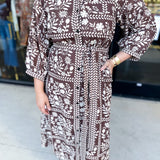 The Wrenlee Wrap Midi Dress - Chocolate Brown-500 Midi-POLOGRAM-July & June Women's Fashion Boutique Located in San Antonio, Texas