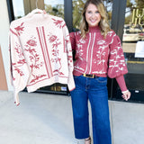 The Vintage Floral Sweater - Cream-230 Sweaters/Cardis-FATE-July & June Women's Fashion Boutique Located in San Antonio, Texas