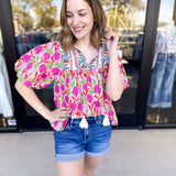 THML - Garden Harvest Blouse-200 Fashion Blouses-THML-July & June Women's Fashion Boutique Located in San Antonio, Texas