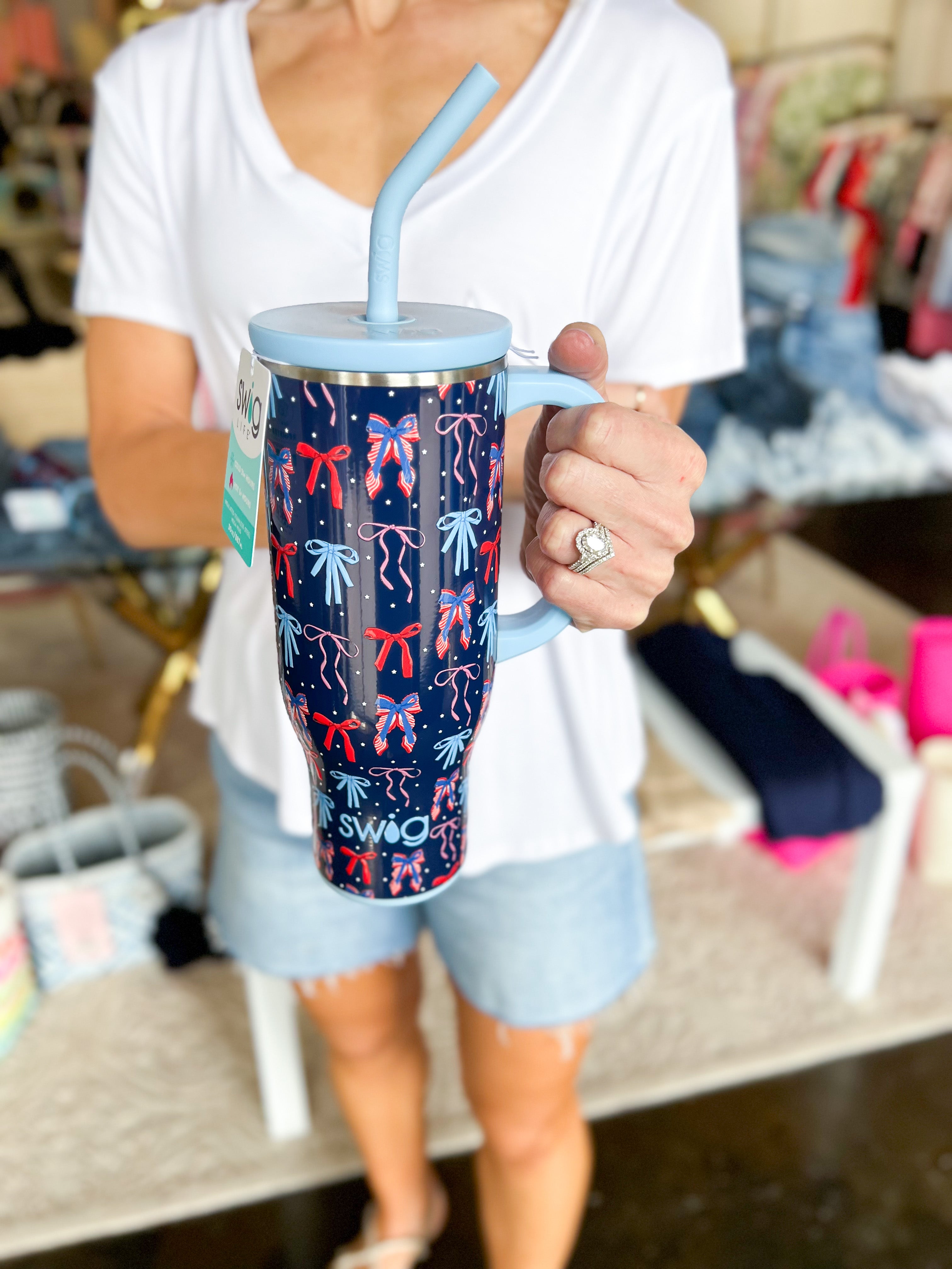 SWIG - Miss Independence Mega Mug (30 oz)-140 Gifts + Home-SWIG-July & June Women's Fashion Boutique Located in San Antonio, Texas