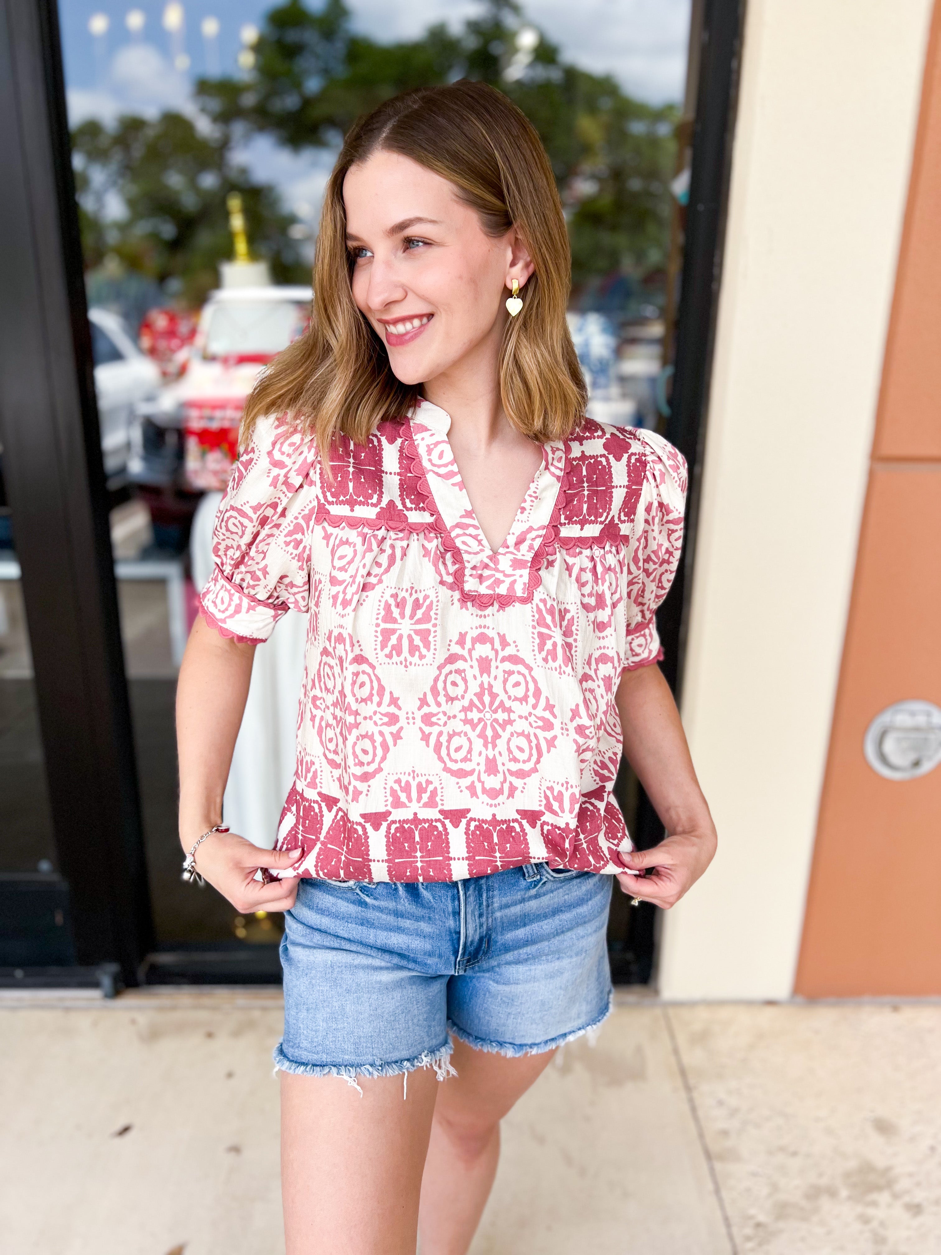 The Kit Blouse-200 Fashion Blouses-ENTRO-July & June Women's Fashion Boutique Located in San Antonio, Texas