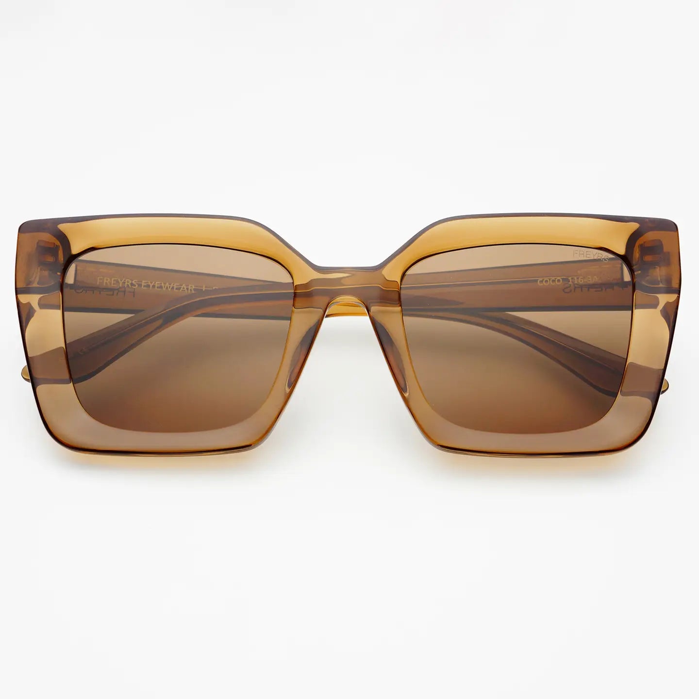 FREYRS - Coco Acetate Womens Square Sunglasses - Brown-130 ACCESSORIES-FREYRS-July & June Women's Fashion Boutique Located in San Antonio, Texas
