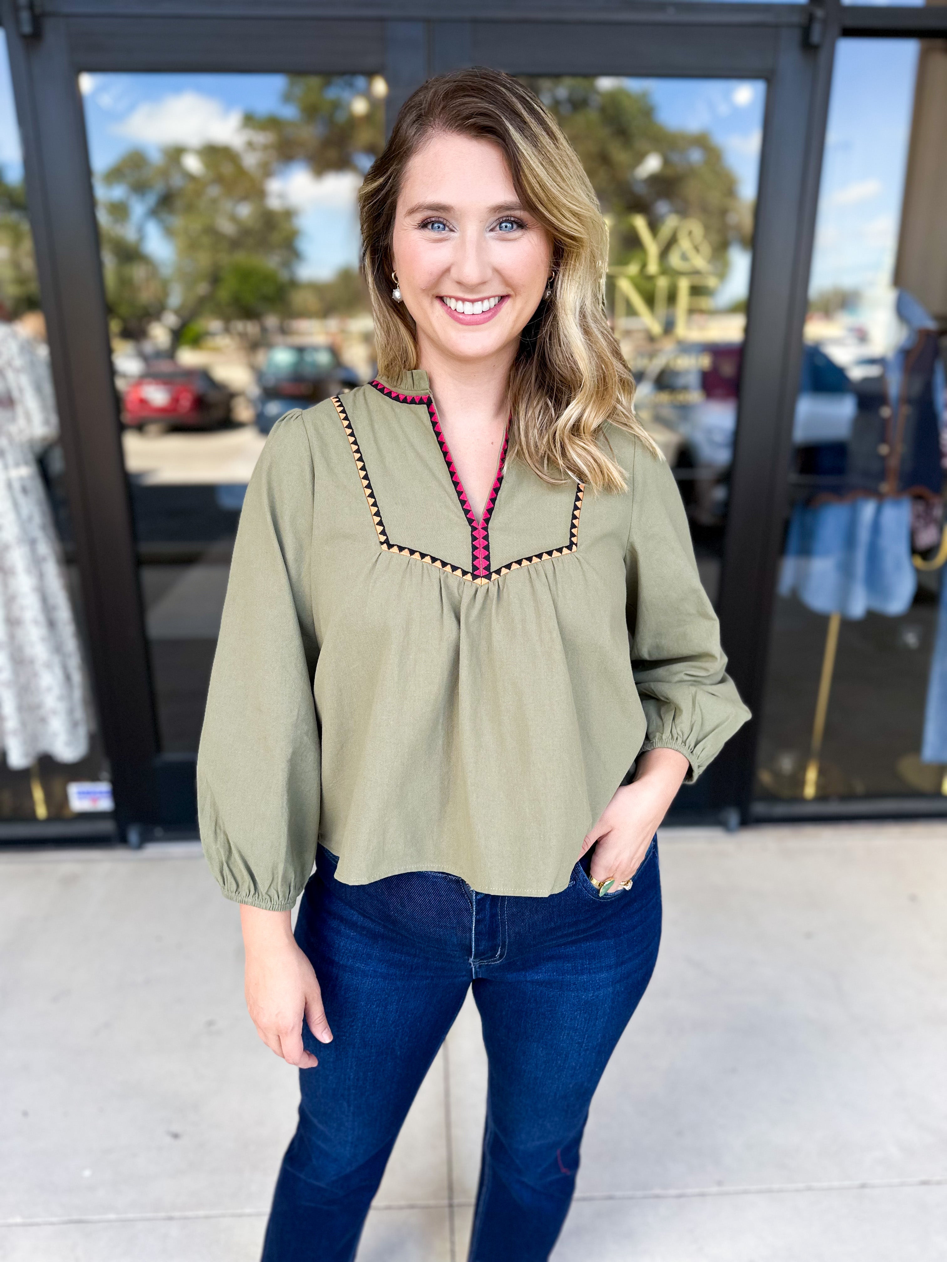 The Courtney Blouse-200 Fashion Blouses-ABLE-July & June Women's Fashion Boutique Located in San Antonio, Texas