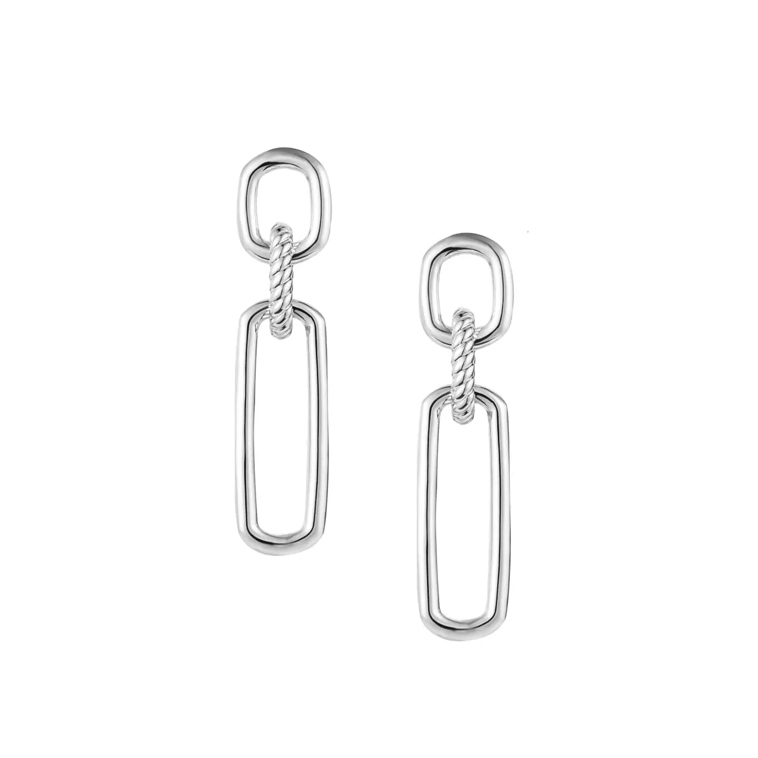 Natalie Wood - She's Spicy Link Statement Earrings in Silver-Natalie Wood-July & June Women's Fashion Boutique Located in San Antonio, Texas