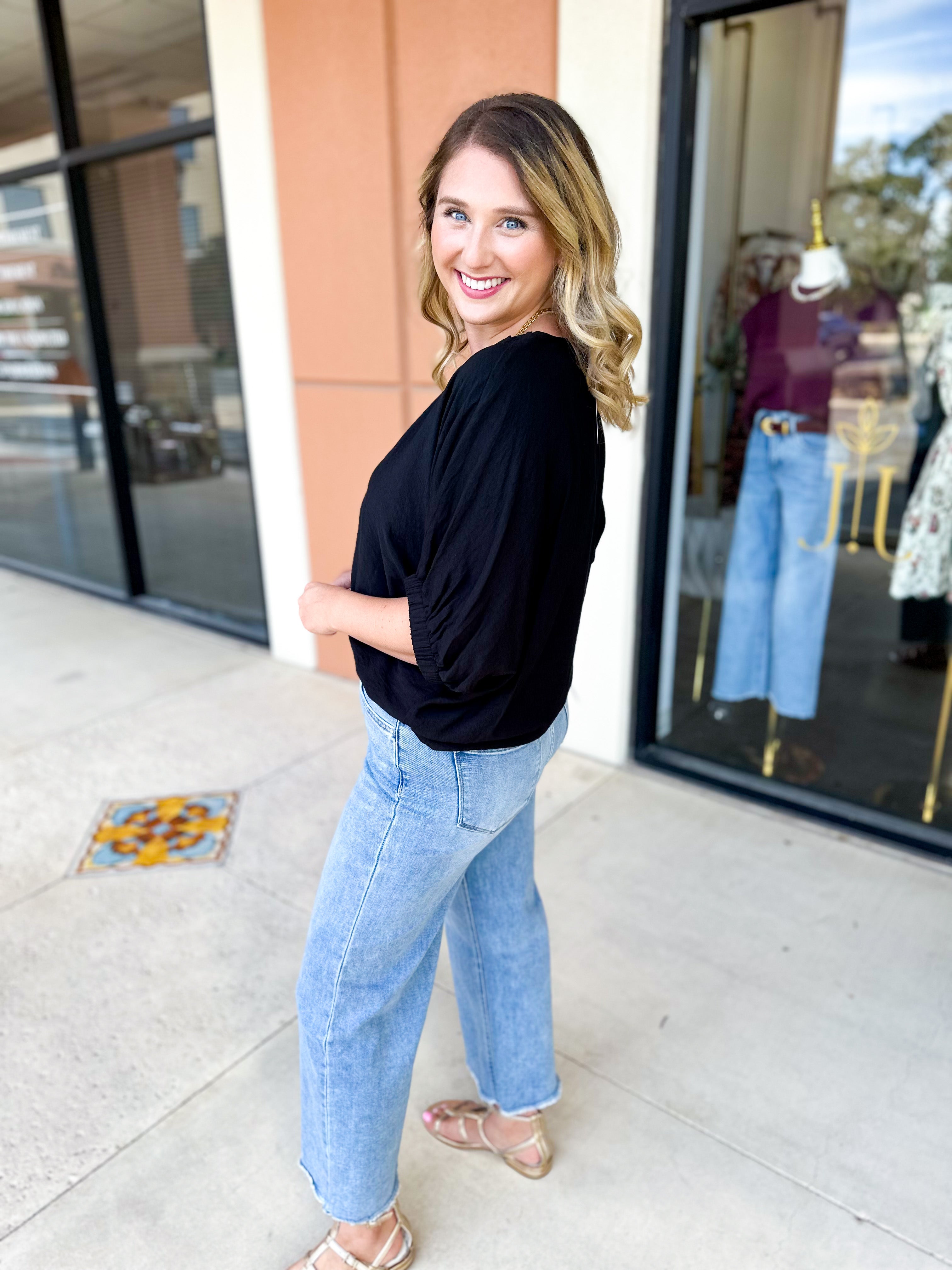 Braided Blouse-200 Fashion Blouses-ENTRO-July & June Women's Fashion Boutique Located in San Antonio, Texas