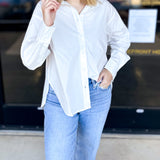 Your Best Friend Button Down Blouse - Ivory-200 Fashion Blouses-SKIES ARE BLUE-July & June Women's Fashion Boutique Located in San Antonio, Texas
