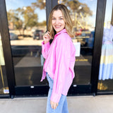 Your Best Friend Button Down Blouse - Pink-200 Fashion Blouses-SKIES ARE BLUE-July & June Women's Fashion Boutique Located in San Antonio, Texas