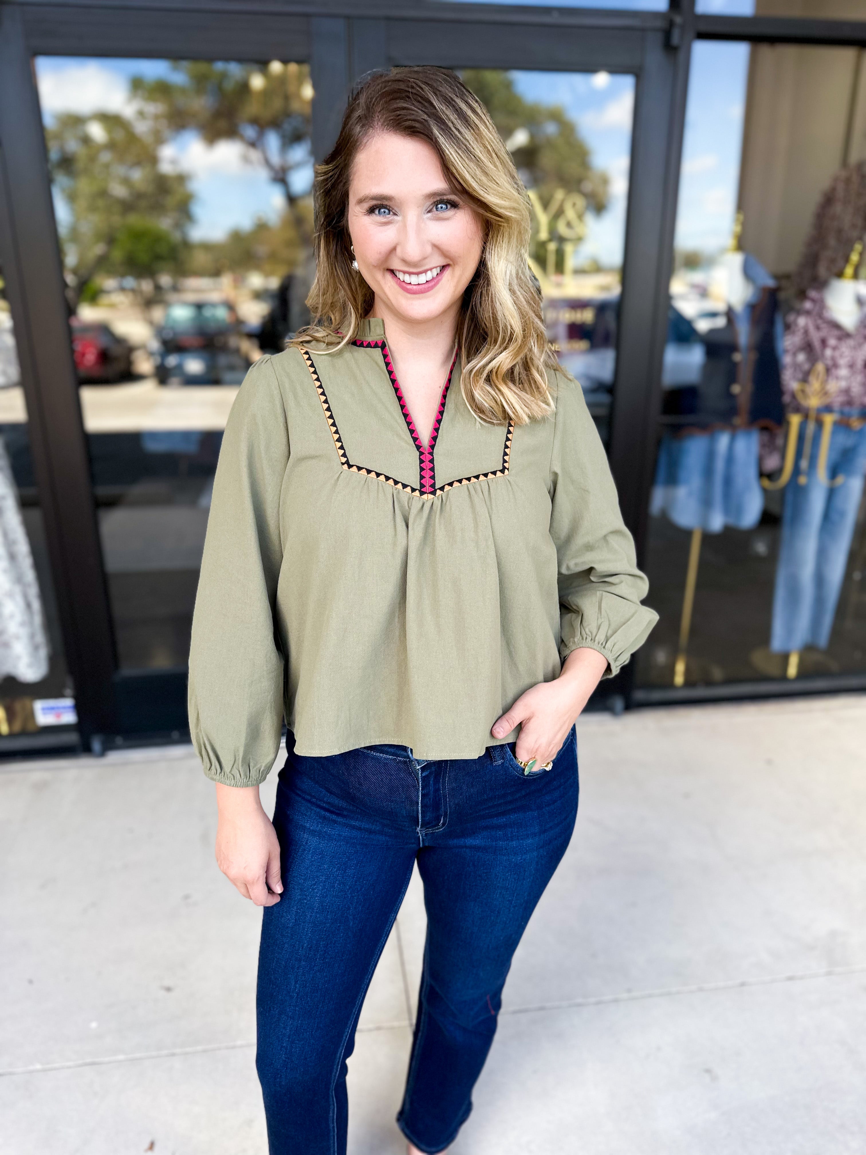 The Courtney Blouse-200 Fashion Blouses-ABLE-July & June Women's Fashion Boutique Located in San Antonio, Texas