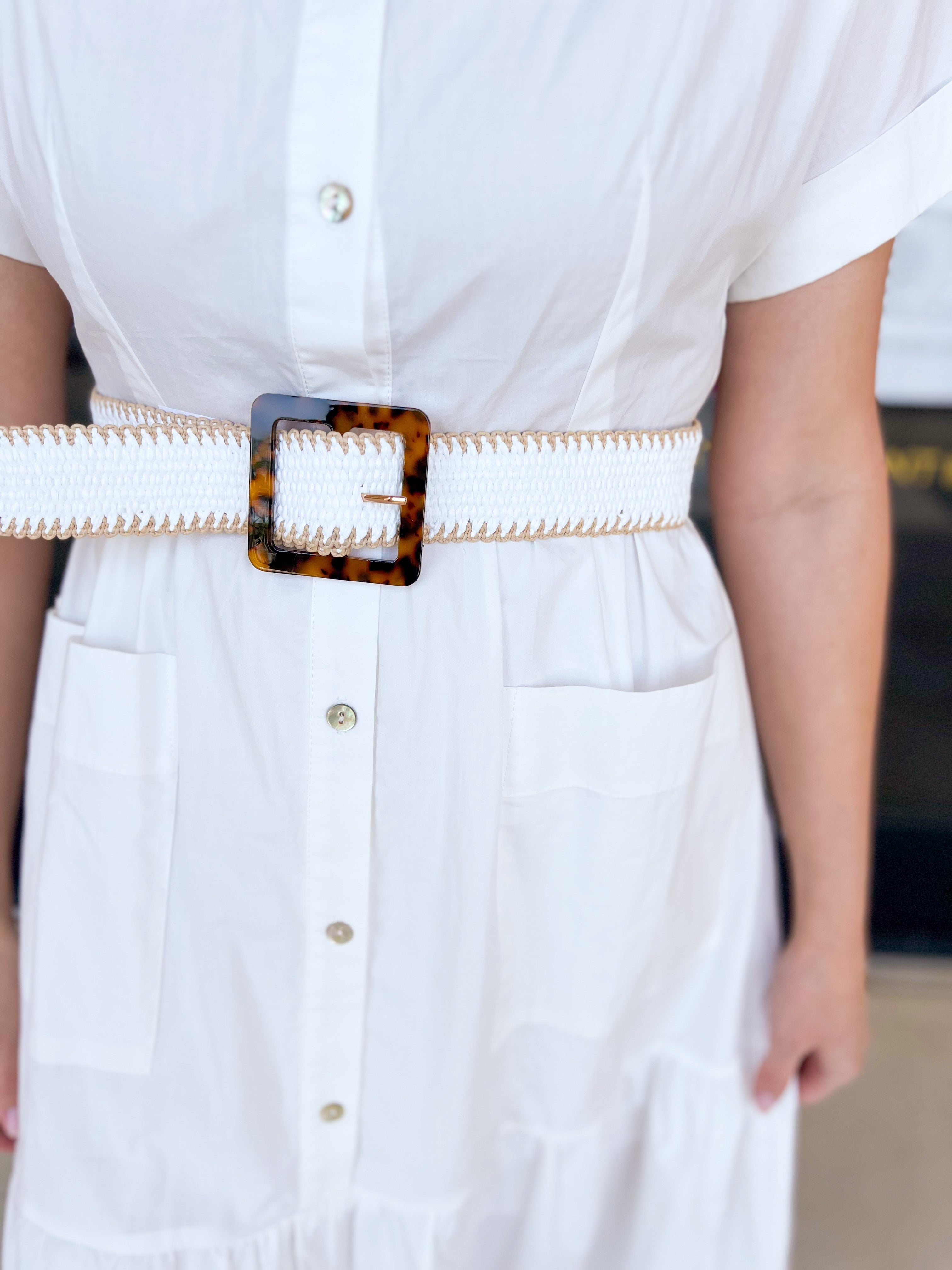 Yara Belt - White - 2 Sizes-130 Accessories-SHIRALEAH-July & June Women's Fashion Boutique Located in San Antonio, Texas