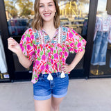 THML - Garden Harvest Blouse-200 Fashion Blouses-THML-July & June Women's Fashion Boutique Located in San Antonio, Texas