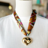 Scarf Necklace - Mocha Teal-110 Jewelry & Hair-HART DESIGNS-July & June Women's Fashion Boutique Located in San Antonio, Texas