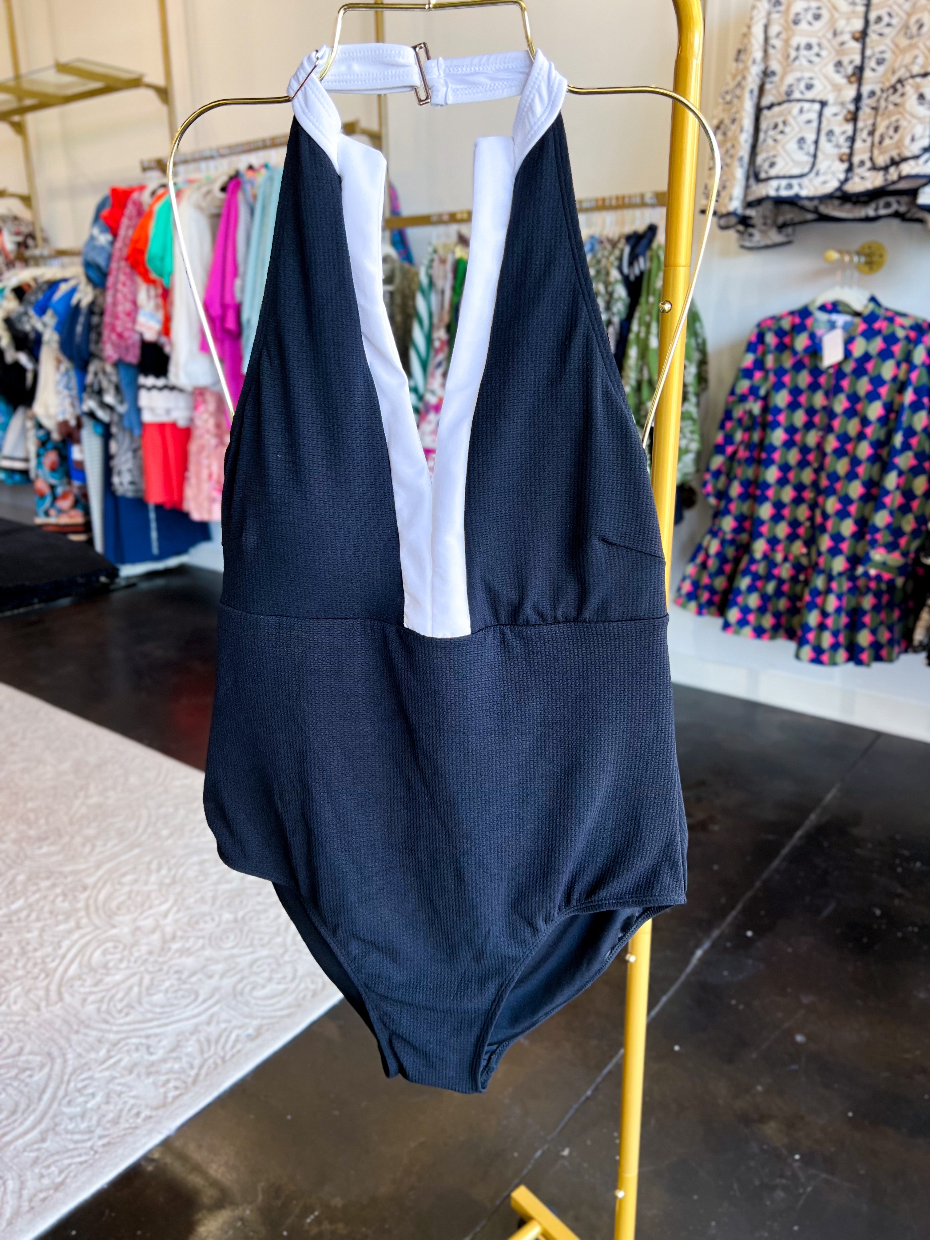 Mary Square - Black Collins Swimsuit - FINAL SALE-300 Athleisure/Lounge-MARY SQUARE-July & June Women's Fashion Boutique Located in San Antonio, Texas