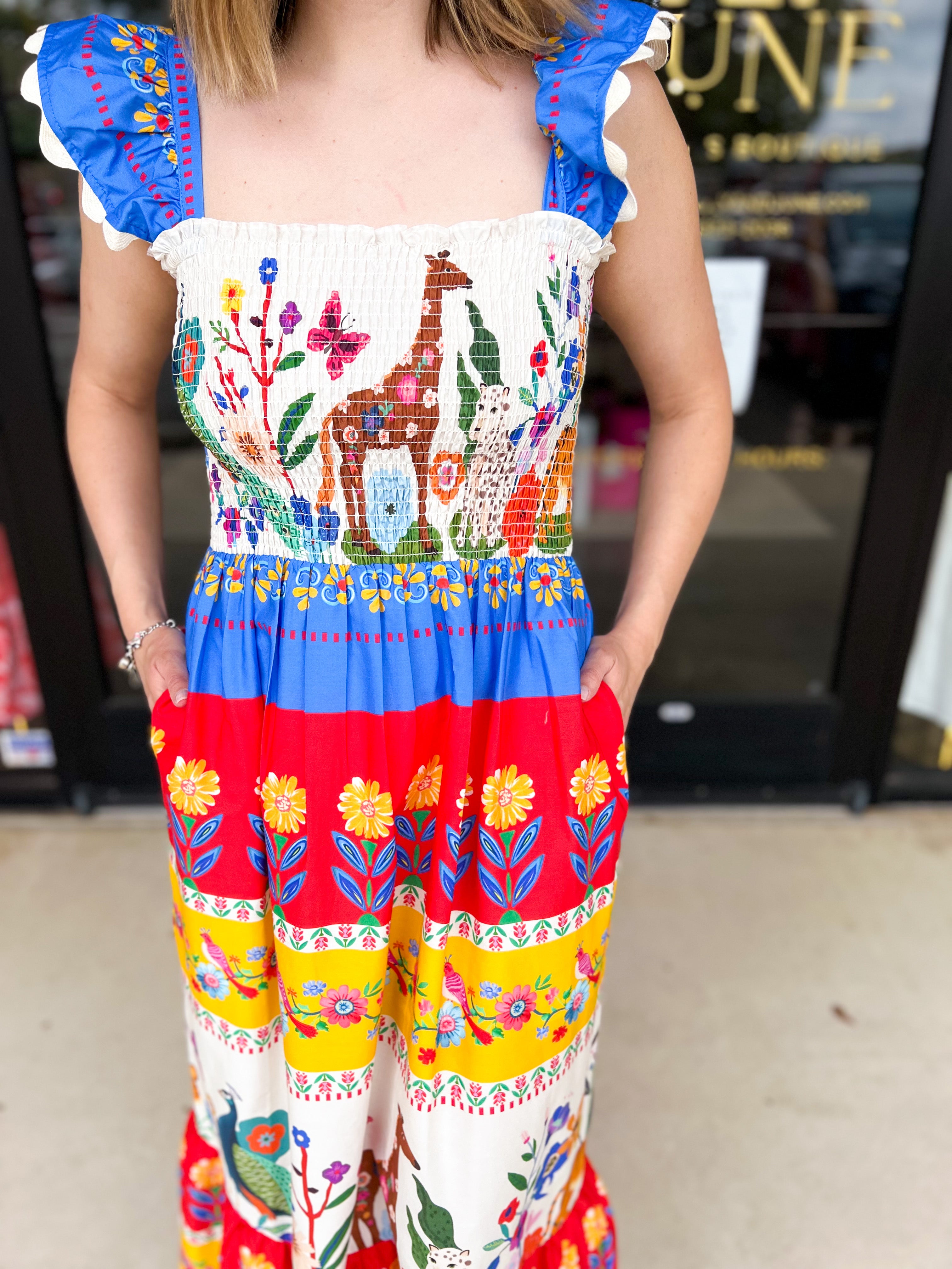 THML - Island Soiree Midi Dress-500 Midi-THML-July & June Women's Fashion Boutique Located in San Antonio, Texas
