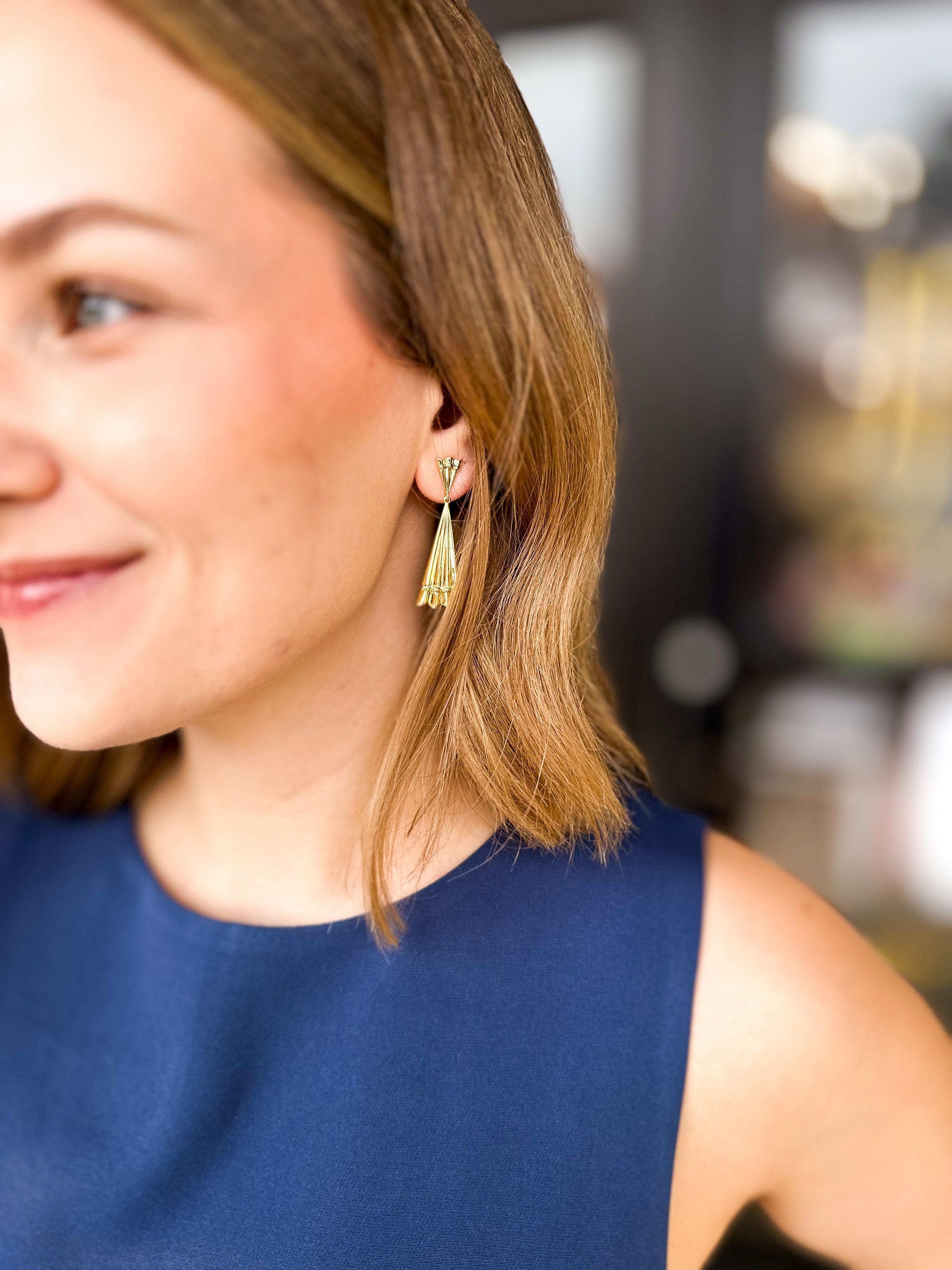 Natalie Wood - Solaris Mini Statement Earrings in Gold-110 Jewelry & Hair-Natalie Wood-July & June Women's Fashion Boutique Located in San Antonio, Texas