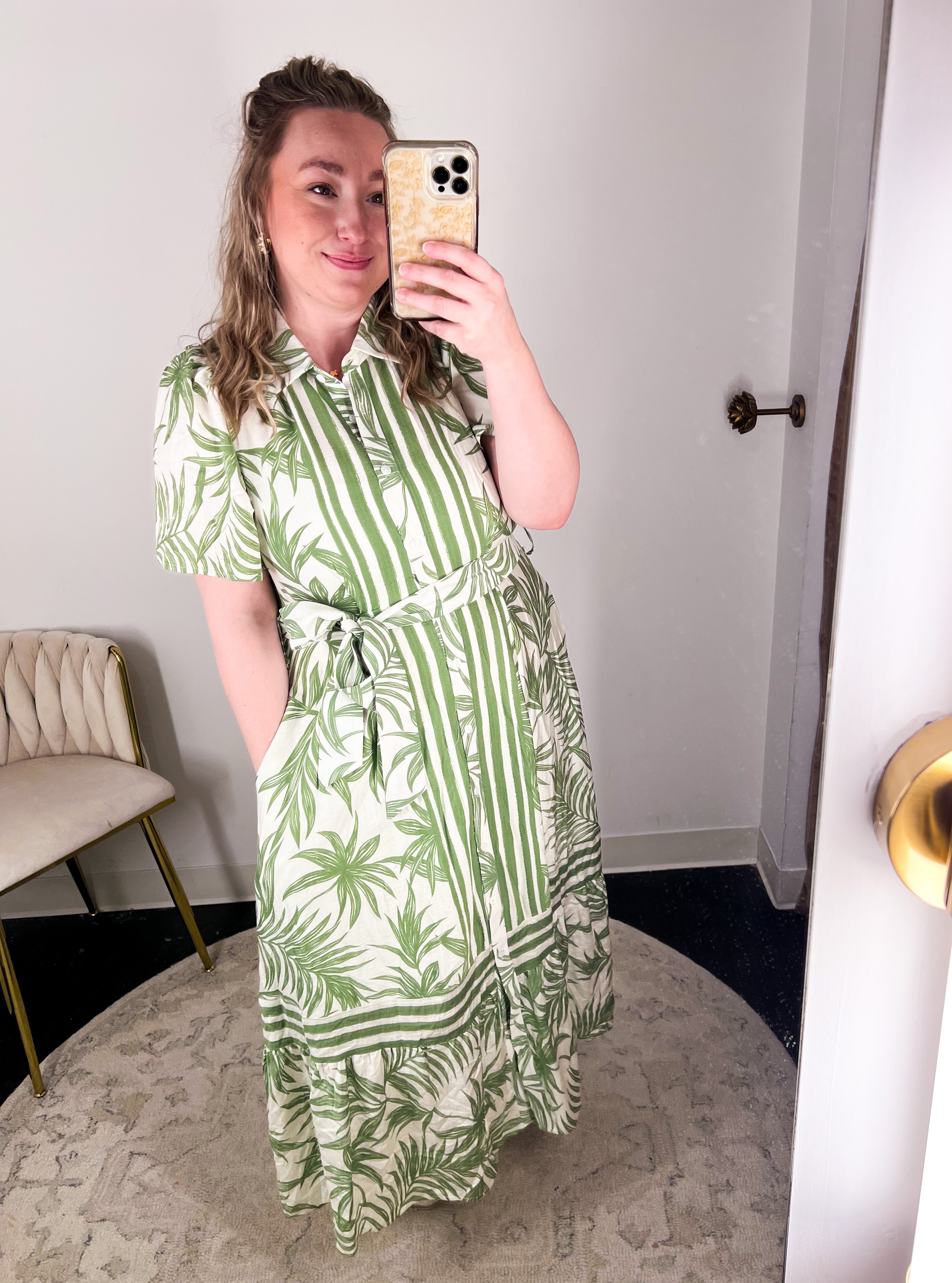 Palm City Midi Dress - Green-500 Midi-ENTRO-July & June Women's Fashion Boutique Located in San Antonio, Texas