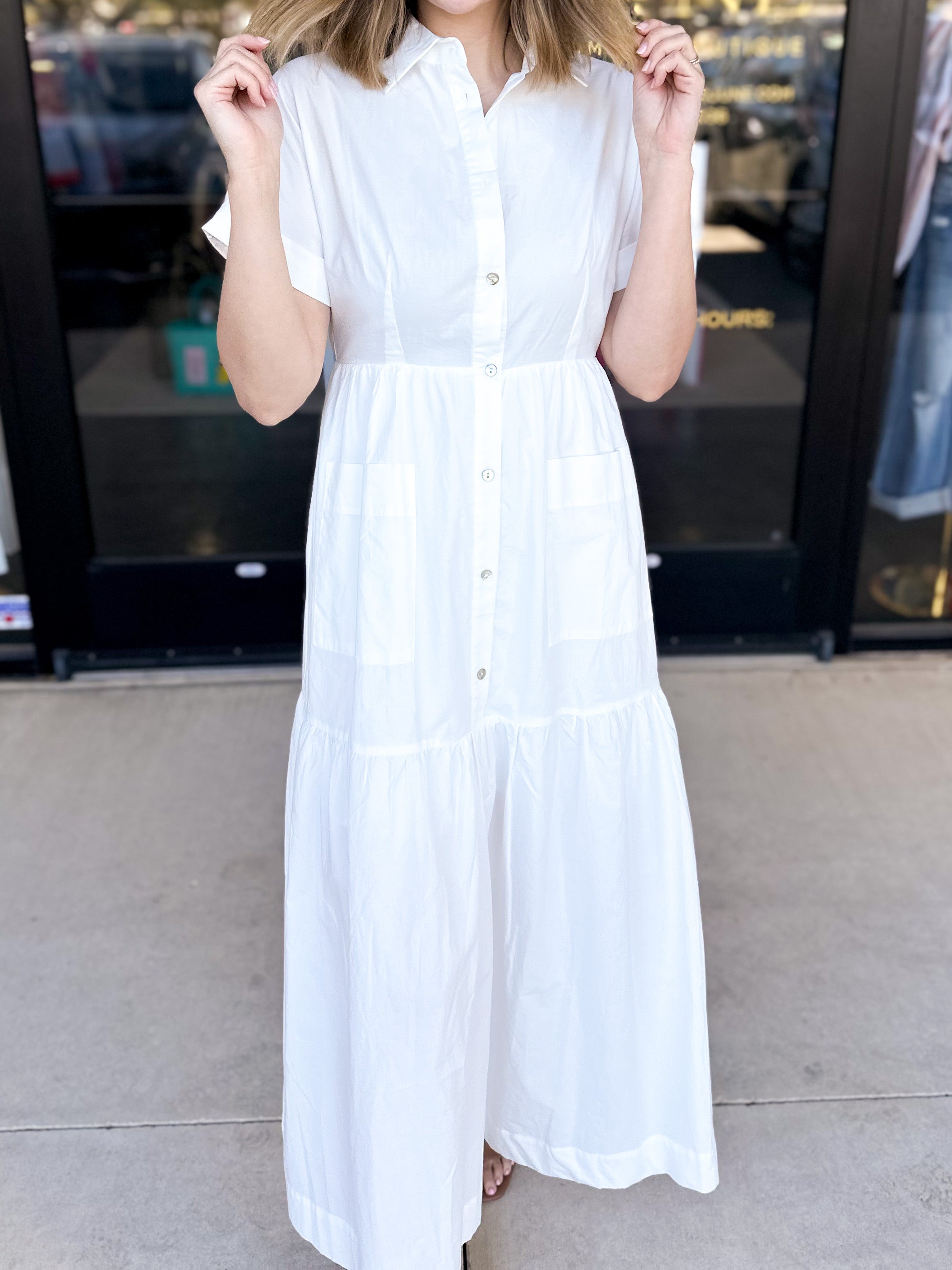 First Lady Midi Dress-500 Midi-PINCH-July & June Women's Fashion Boutique Located in San Antonio, Texas