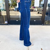 Vervet - High Rise Trouser Boot Cut Jeans-400 Pants-VEVERT BY FLYING MONKEY-July & June Women's Fashion Boutique Located in San Antonio, Texas