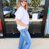 The Selly Blouse - Ivory-200 Fashion Blouses-PINCH-July & June Women's Fashion Boutique Located in San Antonio, Texas