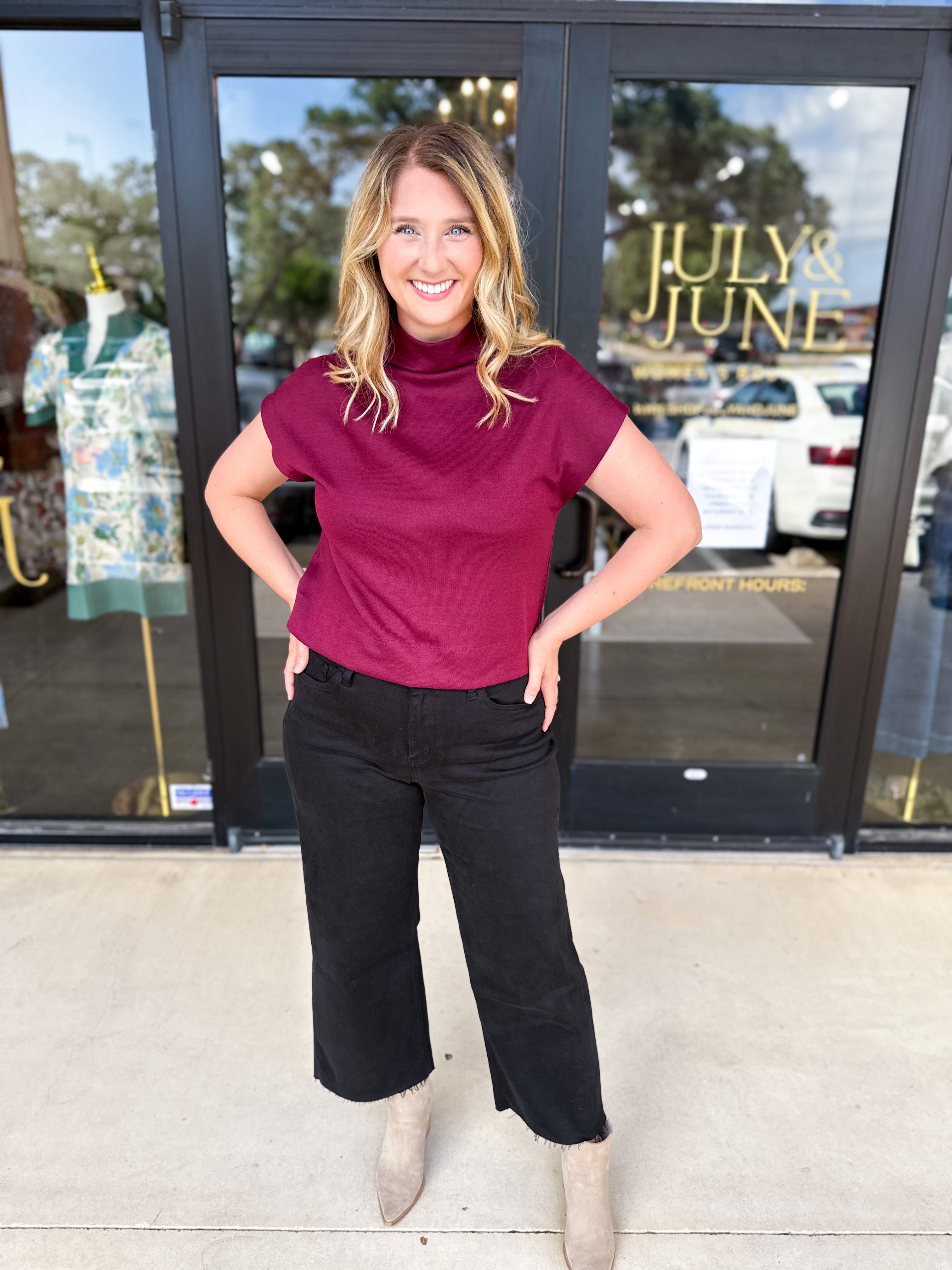 The Classic Chic Top - Maroon-210 Casual Blouses-ENTRO-July & June Women's Fashion Boutique Located in San Antonio, Texas