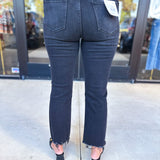 Vervet - Mid Rise Crop Flare Black Jeans-400 Pants-VEVERT BY FLYING MONKEY-July & June Women's Fashion Boutique Located in San Antonio, Texas