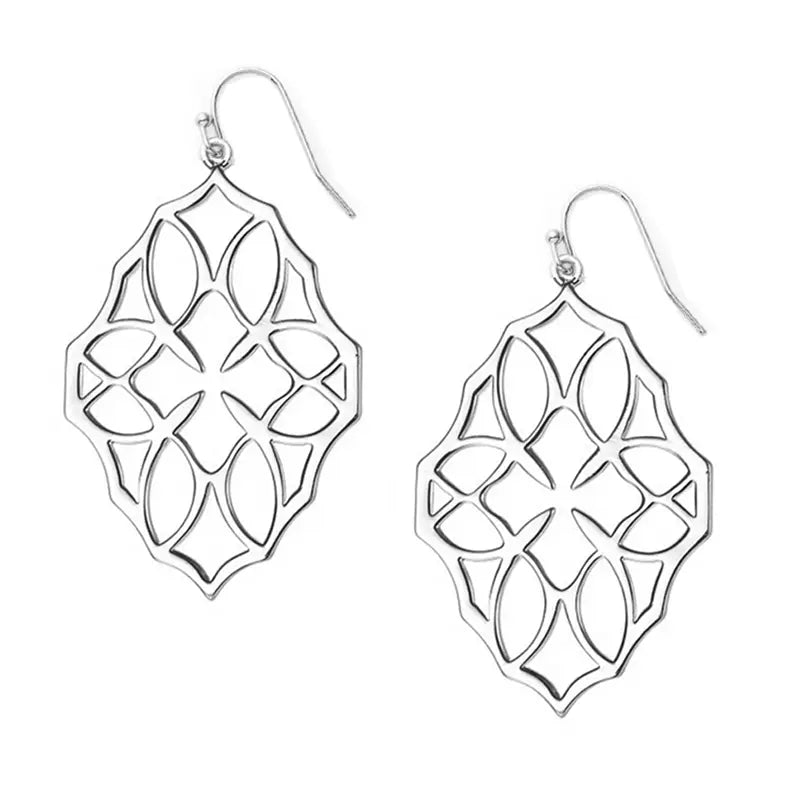 Natalie Wood - Believer Large Drop Earrings in Silver-110 Jewelry & Hair-Natalie Wood-July & June Women's Fashion Boutique Located in San Antonio, Texas
