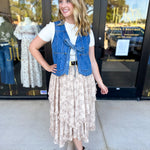 Front Tie Denim Vest-600 Outerwear-LISTICLE-July & June Women's Fashion Boutique Located in San Antonio, Texas