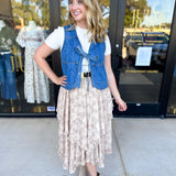 Front Tie Denim Vest-600 Outerwear-LISTICLE-July & June Women's Fashion Boutique Located in San Antonio, Texas