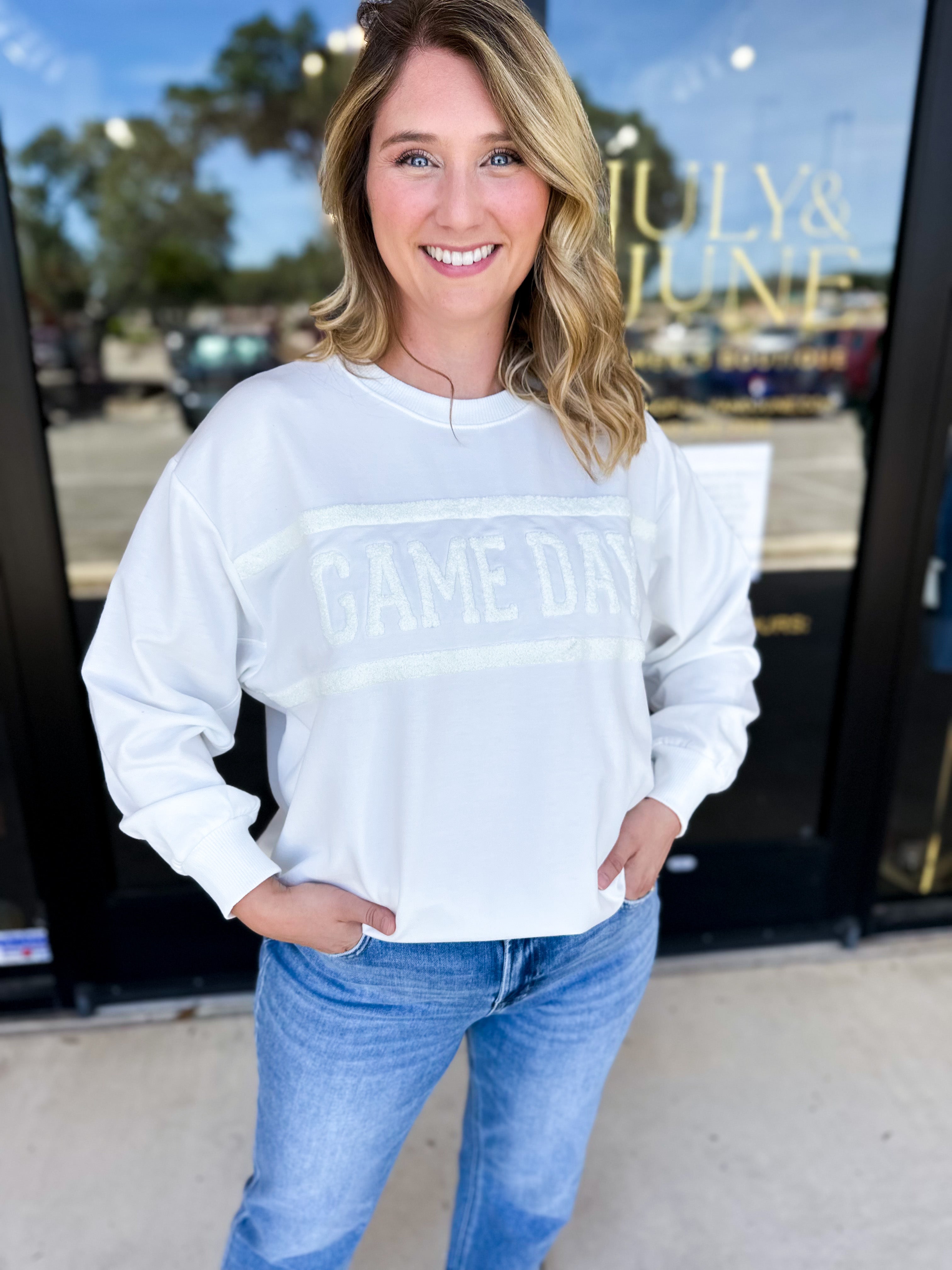 MARY SQUARE - Gameday Pullover-230 Sweaters/Cardis-MARY SQUARE-July & June Women's Fashion Boutique Located in San Antonio, Texas