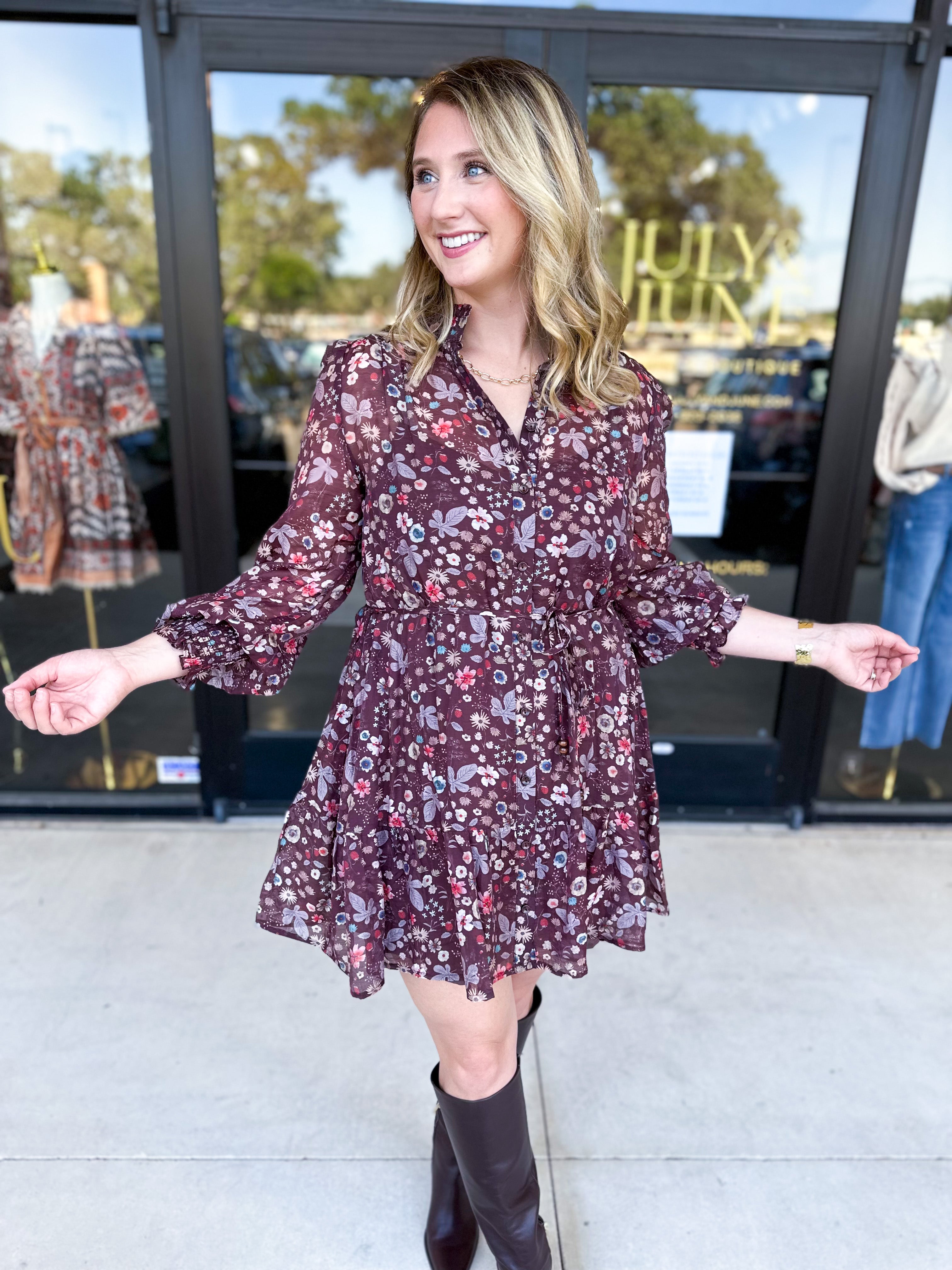 Ester Floral Mini Dress-510 Mini-FATE-July & June Women's Fashion Boutique Located in San Antonio, Texas